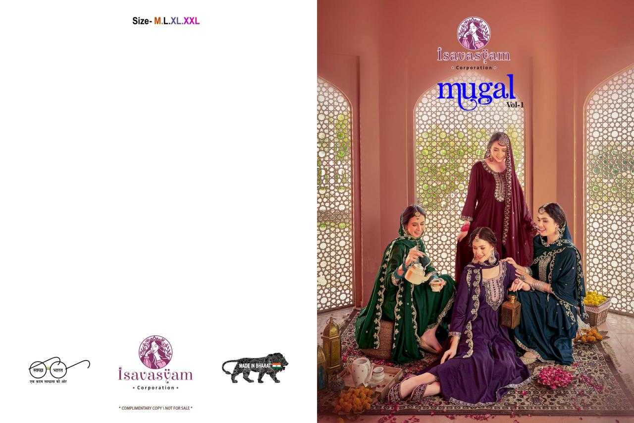 Ynf Georgette RIN190 ISAVASYAM-Mugal vol-01 Setwise Collections Wholesale Gowns Catalogs Manufacturer
