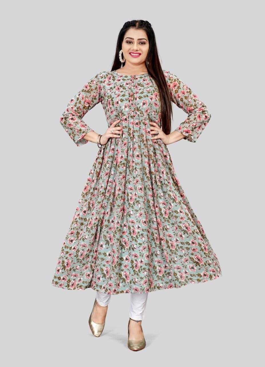 Ynf Georgette RIN190 Kashish Setwise Collections Wholesale Kurtis Catalogs Manufacturer