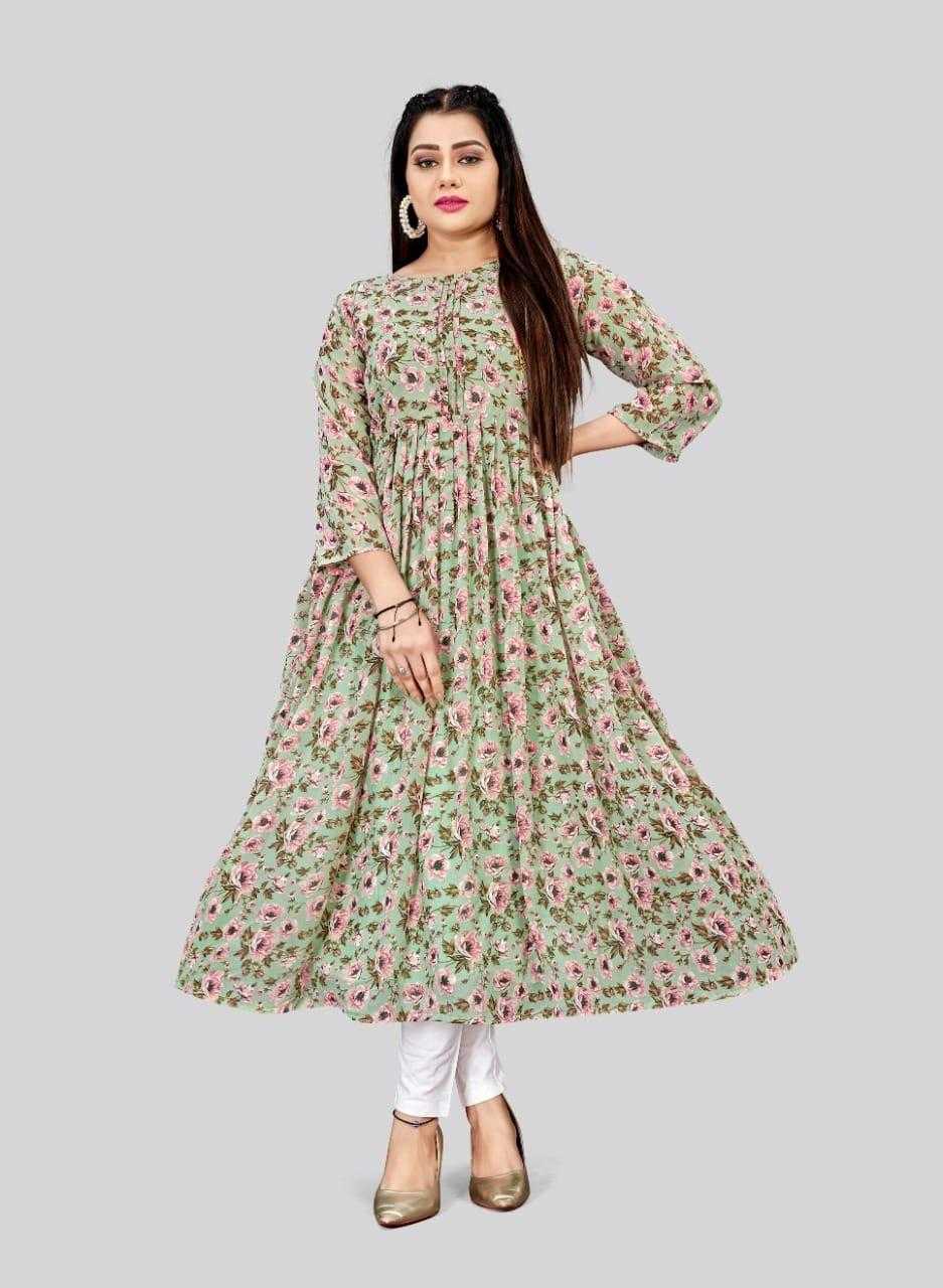 Ynf Georgette RIN190 Kashish Setwise Collections Wholesale Kurtis Catalogs Manufacturer