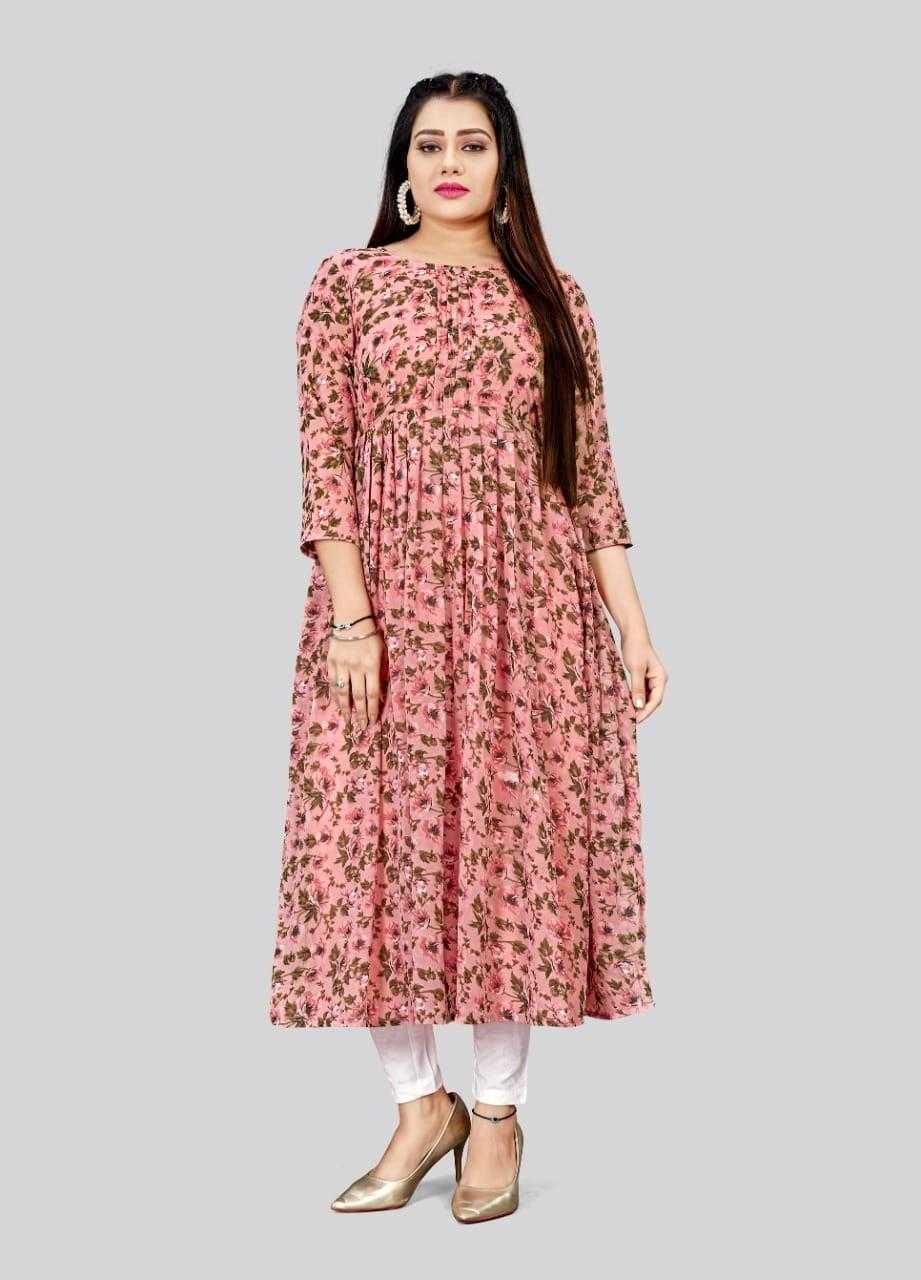 Ynf Georgette RIN190 Kashish Setwise Collections Wholesale Kurtis Catalogs Manufacturer