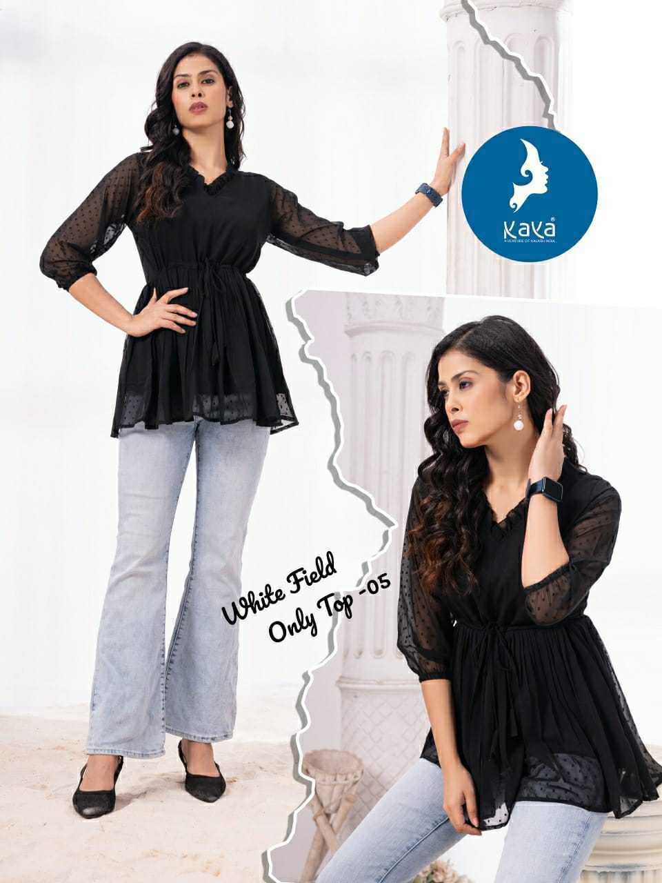 Ynf Georgette RIN190 White field Setwise Collections Wholesale Gowns Catalogs Manufacturer
