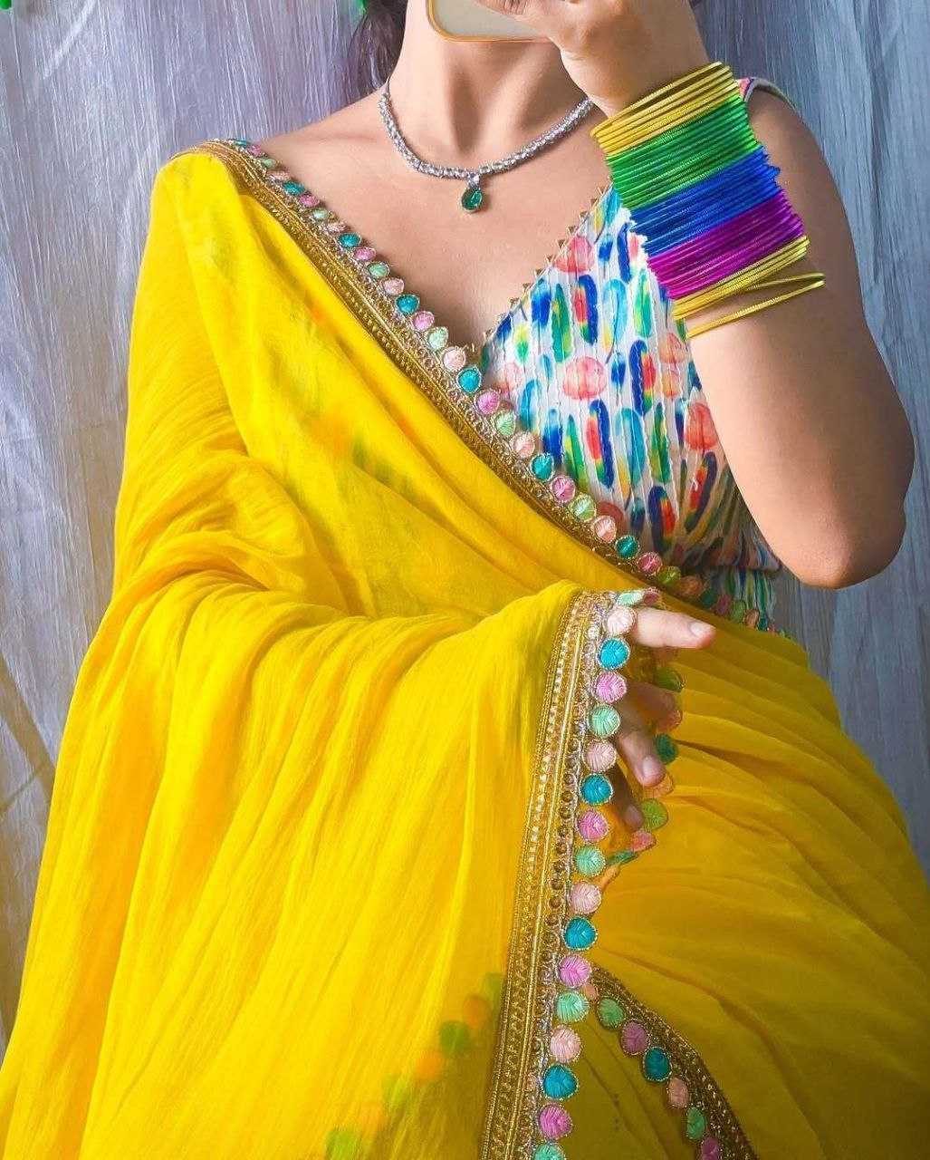 Ynf Georgette RIN193 504 Sarees Wholesale Fancy Sarees Embroidered Sarees Manufacturer