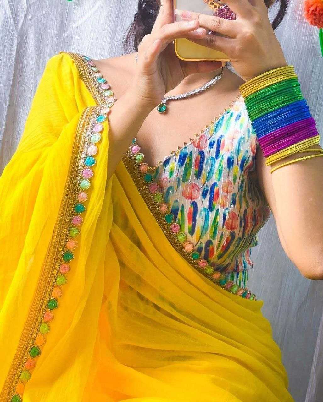 Ynf Georgette RIN193 504 Sarees Wholesale Fancy Sarees Embroidered Sarees Manufacturer