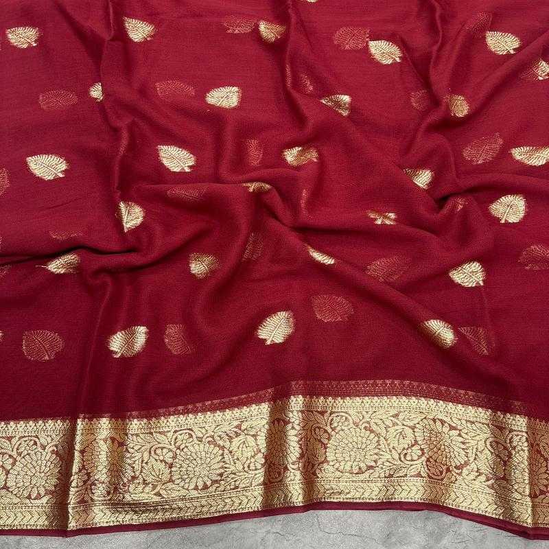 Ynf Georgette RIN199 Elephant Sarees Wedding Collections Festive Collections Wholesale Georgette Sarees Butta Sarees Viscose Saree Manufacturer