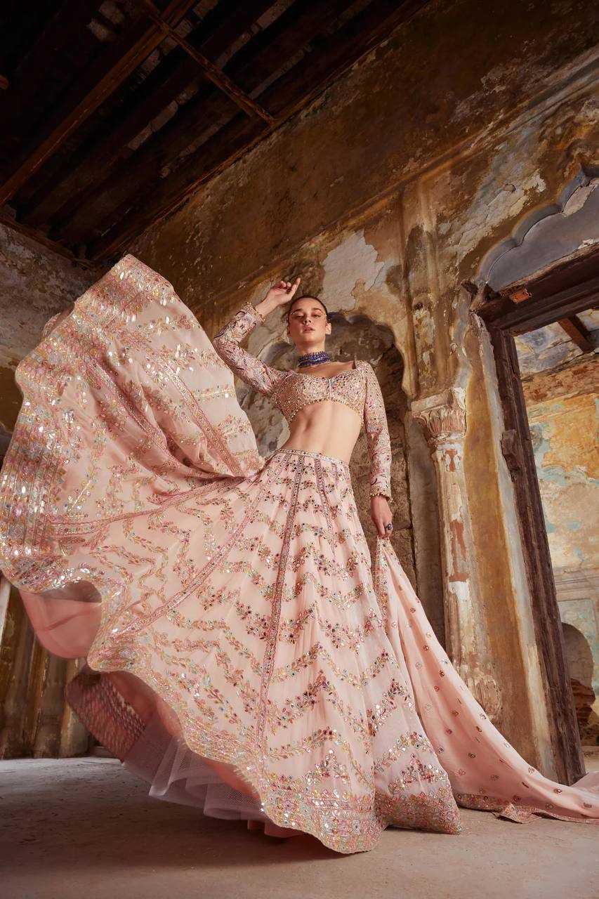 Ynf Georgette RIN213 H68 Lehengas Wholesale Designer Lehenga Wedding Lehenga Embroidered Lehenga Manufacturer