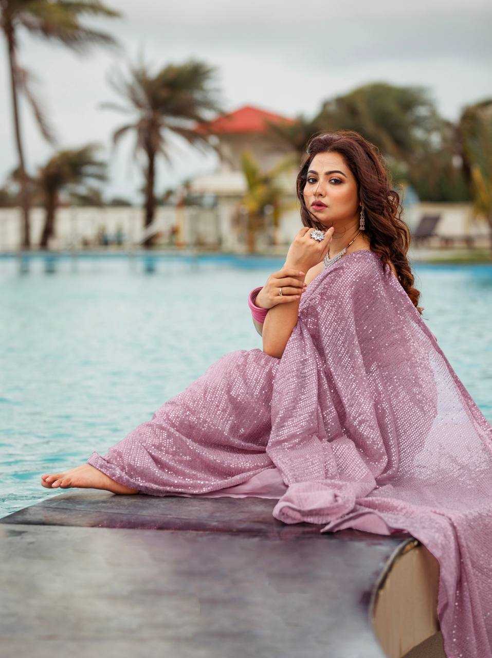 Ynf Georgette RIN213 L271 Sarees Wedding Collections Festive Collections Wholesale Georgette Sarees Sequins Work Saree Sarees With Blouse Manufacturer