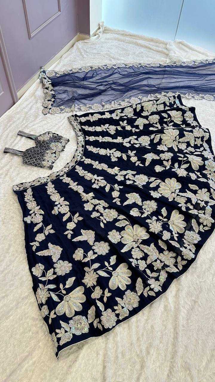 Ynf Georgette RIN213 P4 Lehengas Wedding Collections Festive Collections Wholesale Georgette Lehenga Lehenga With Dupatta Sequins Lehenga Manufacturer