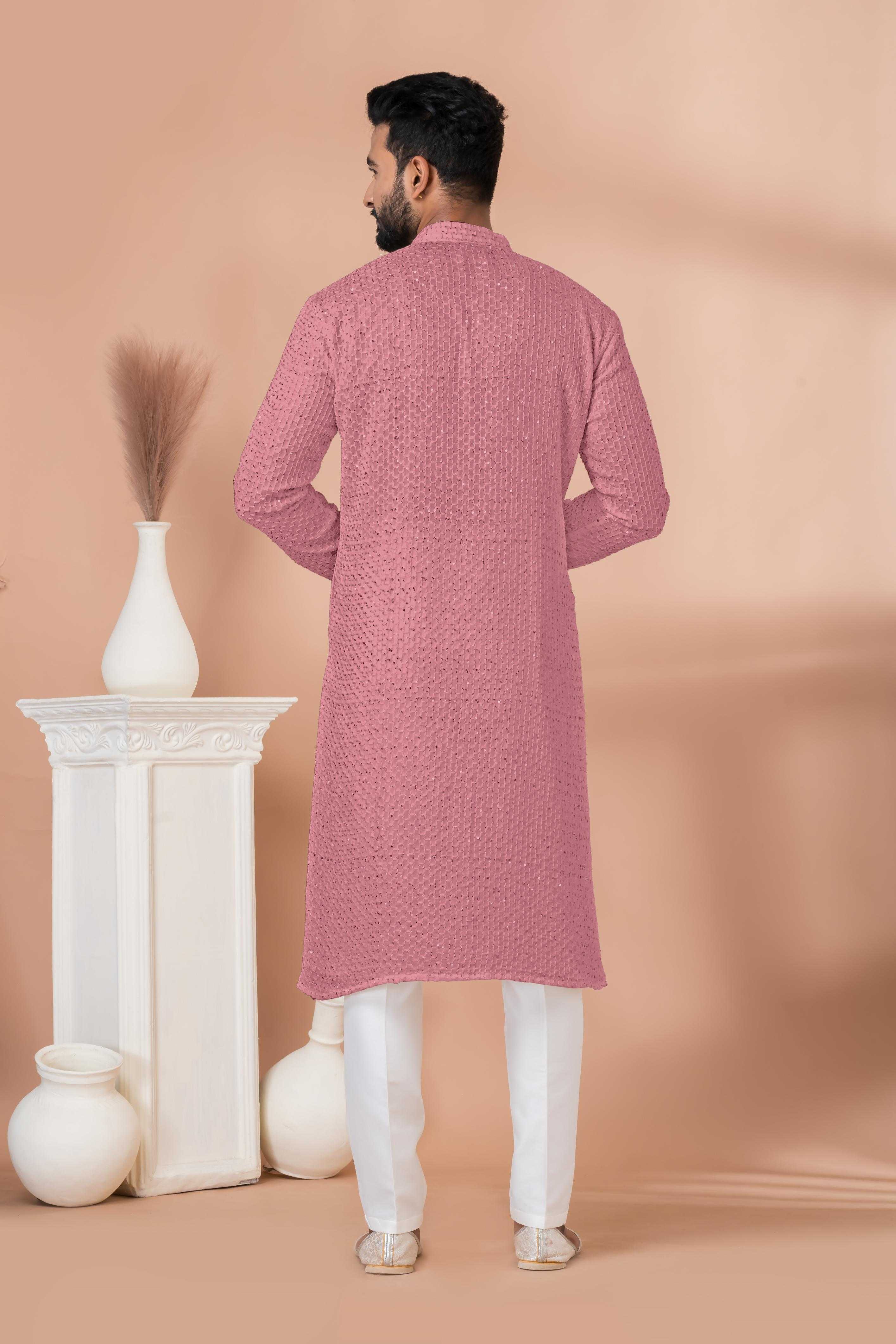 Ynf Georgette RIN223 3202 P-1 Mens Wear Wholesale Mens Kurtas Mens Kurta Pyjama Men Wedding kurta Manufacturer