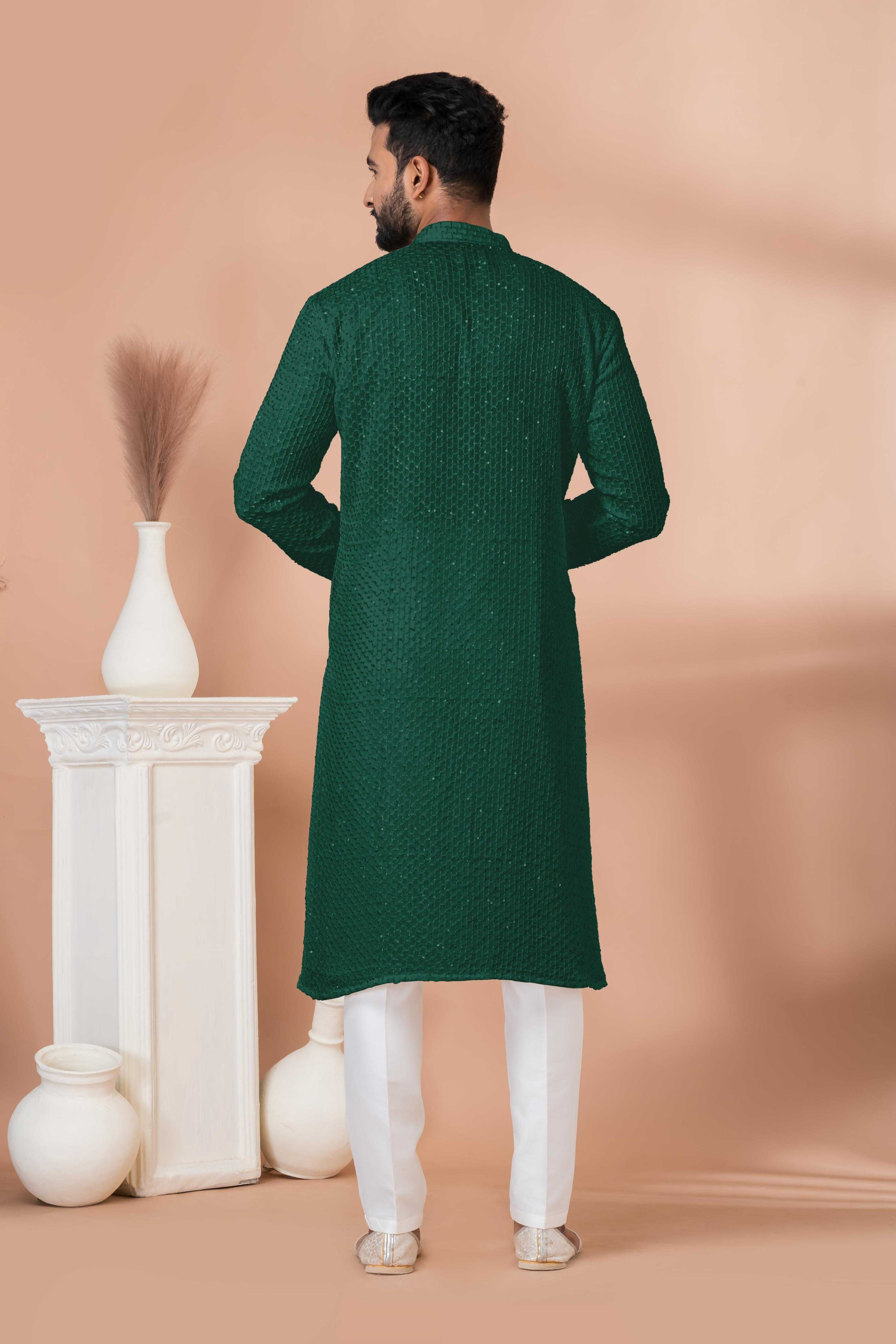Ynf Georgette RIN223 3202 R-1 Mens Wear Wholesale Mens Kurtas Mens Kurta Pyjama Men Wedding kurta Manufacturer