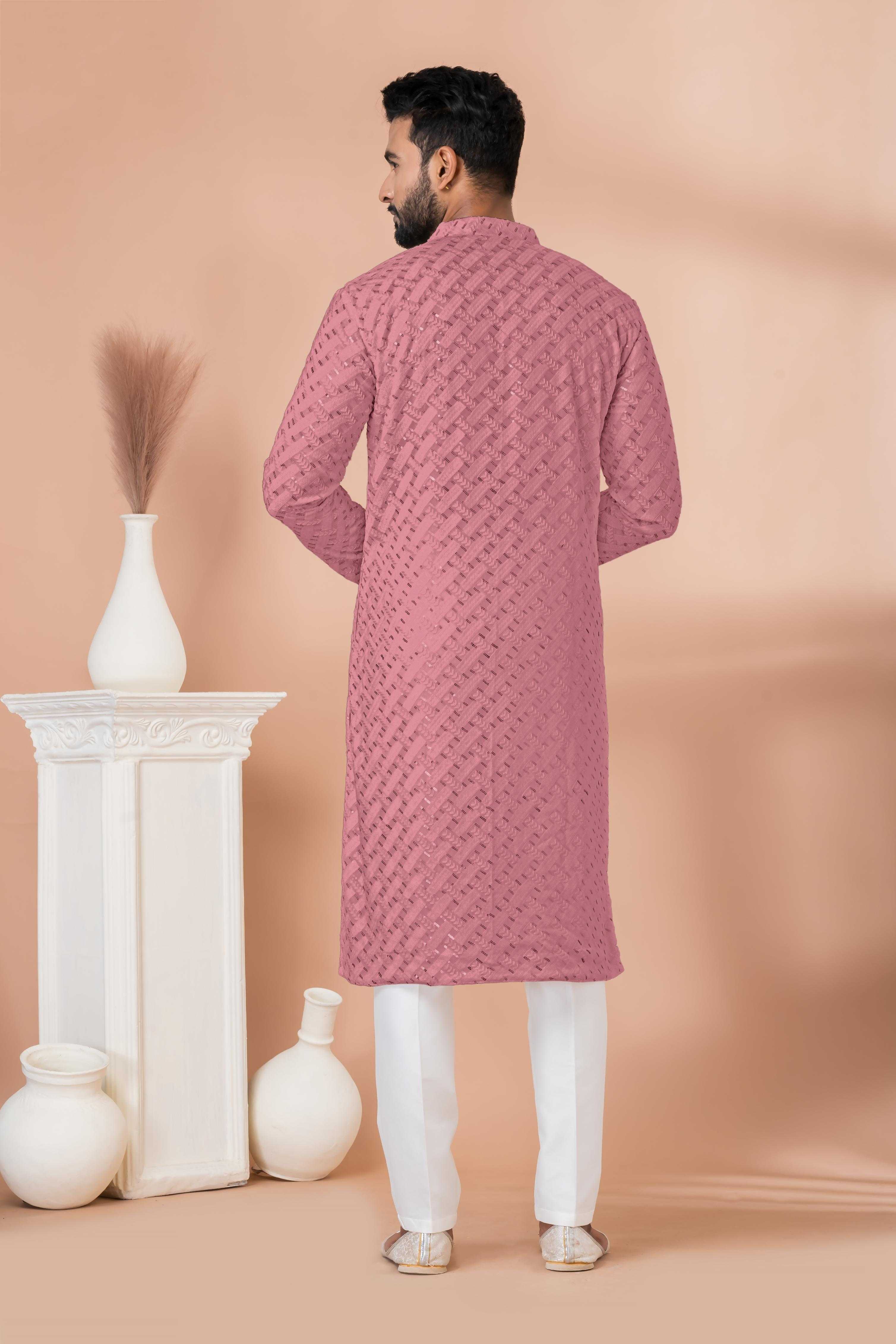 Ynf Georgette RIN223 3301 P-1 Mens Wear Wholesale Mens Kurtas Mens Kurta Pyjama Men Wedding kurta Manufacturer