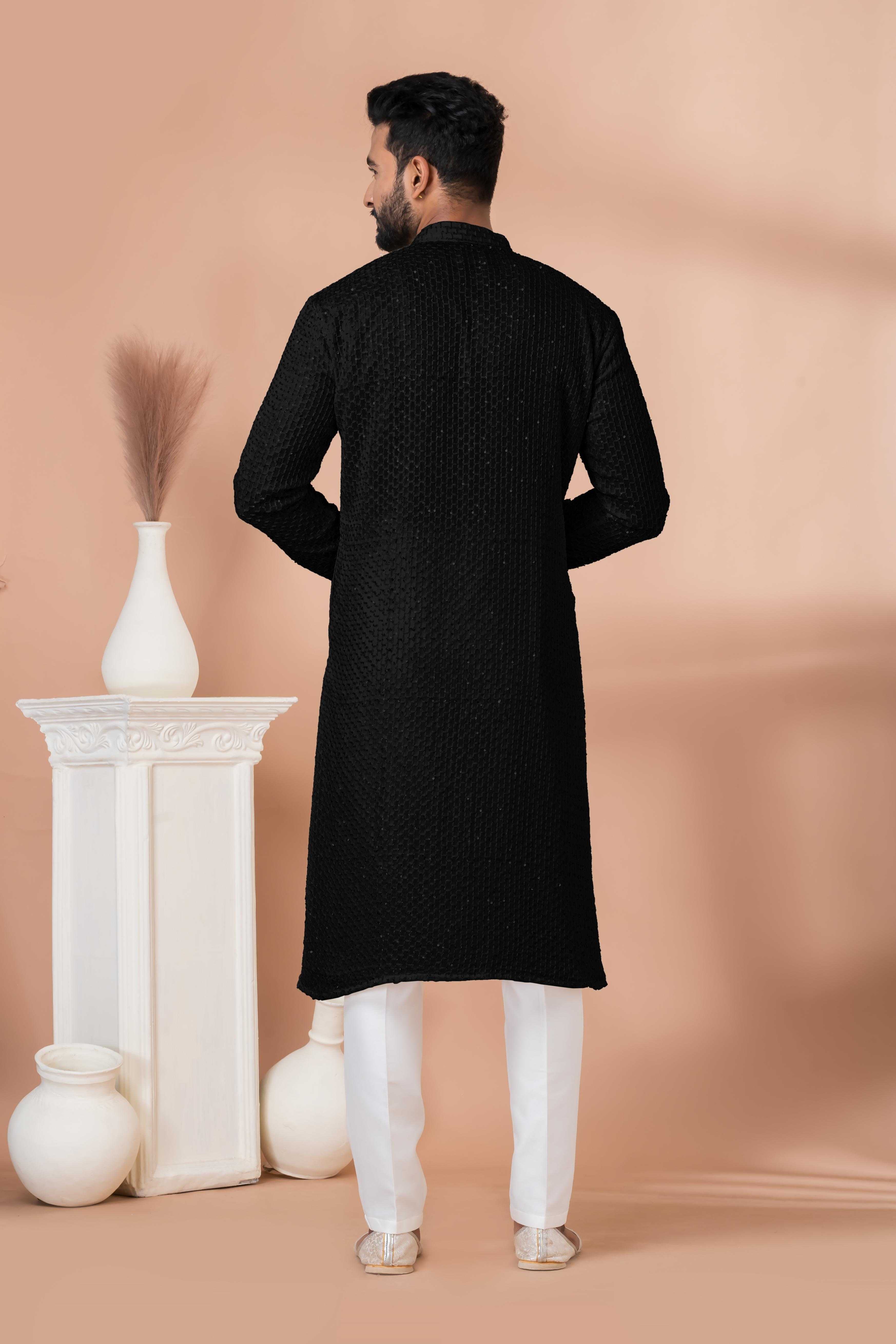 Ynf Georgette RIN223 3302 B-1 Mens Wear Wholesale Mens Kurtas Mens Kurta Pyjama Men Wedding kurta Manufacturer