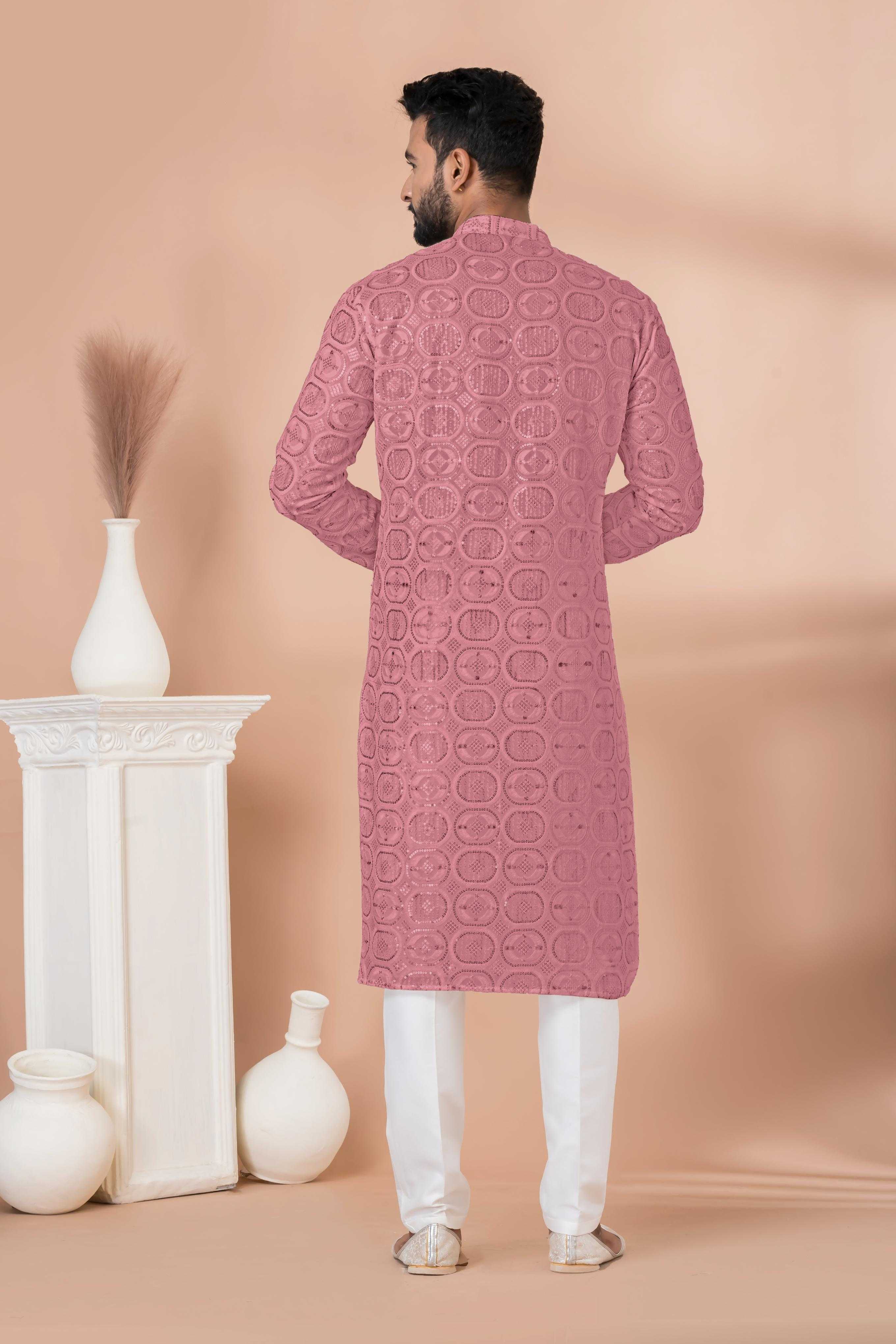 Ynf Georgette RIN223 3305P-B Mens Wear Wholesale Mens Kurtas Mens Kurta Pyjama Men Wedding kurta Manufacturer