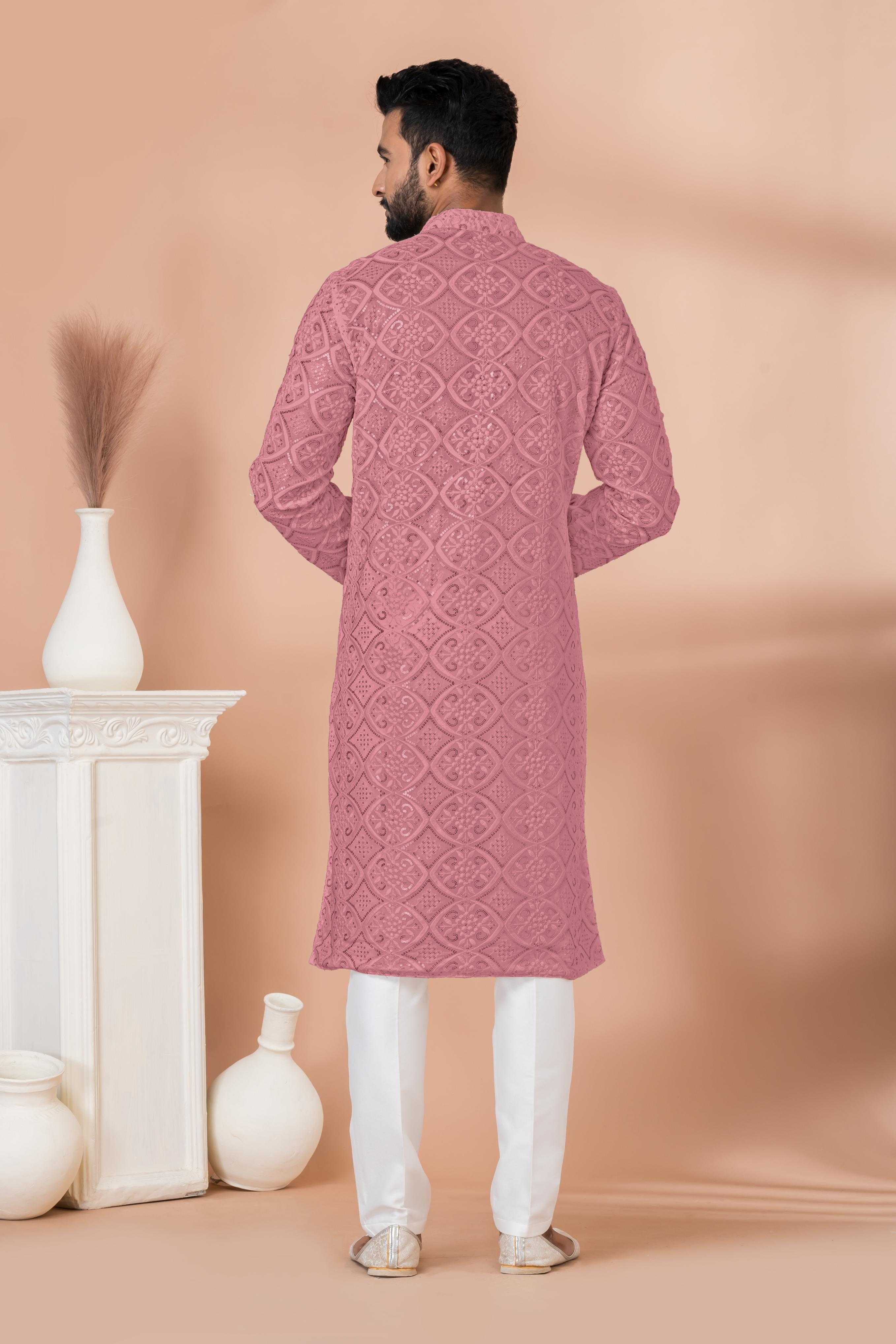 Ynf Georgette RIN223 3306P-A Mens Wear Wholesale Mens Kurtas Mens Kurta Pyjama Men Wedding kurta Manufacturer