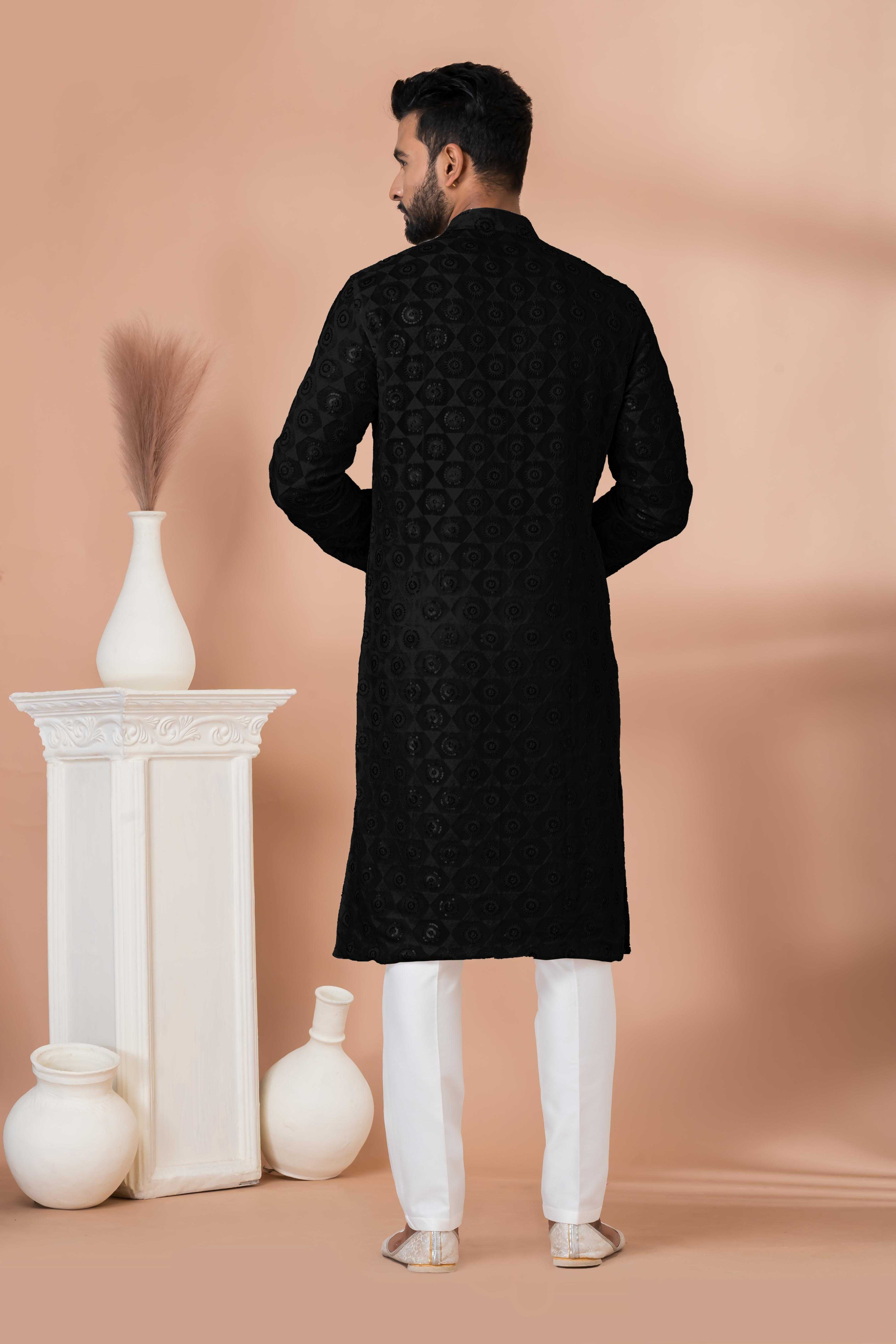 Ynf Georgette RIN223 3307 B-1 Mens Wear Wholesale Mens Kurtas Mens Kurta Pyjama Men Wedding kurta Manufacturer