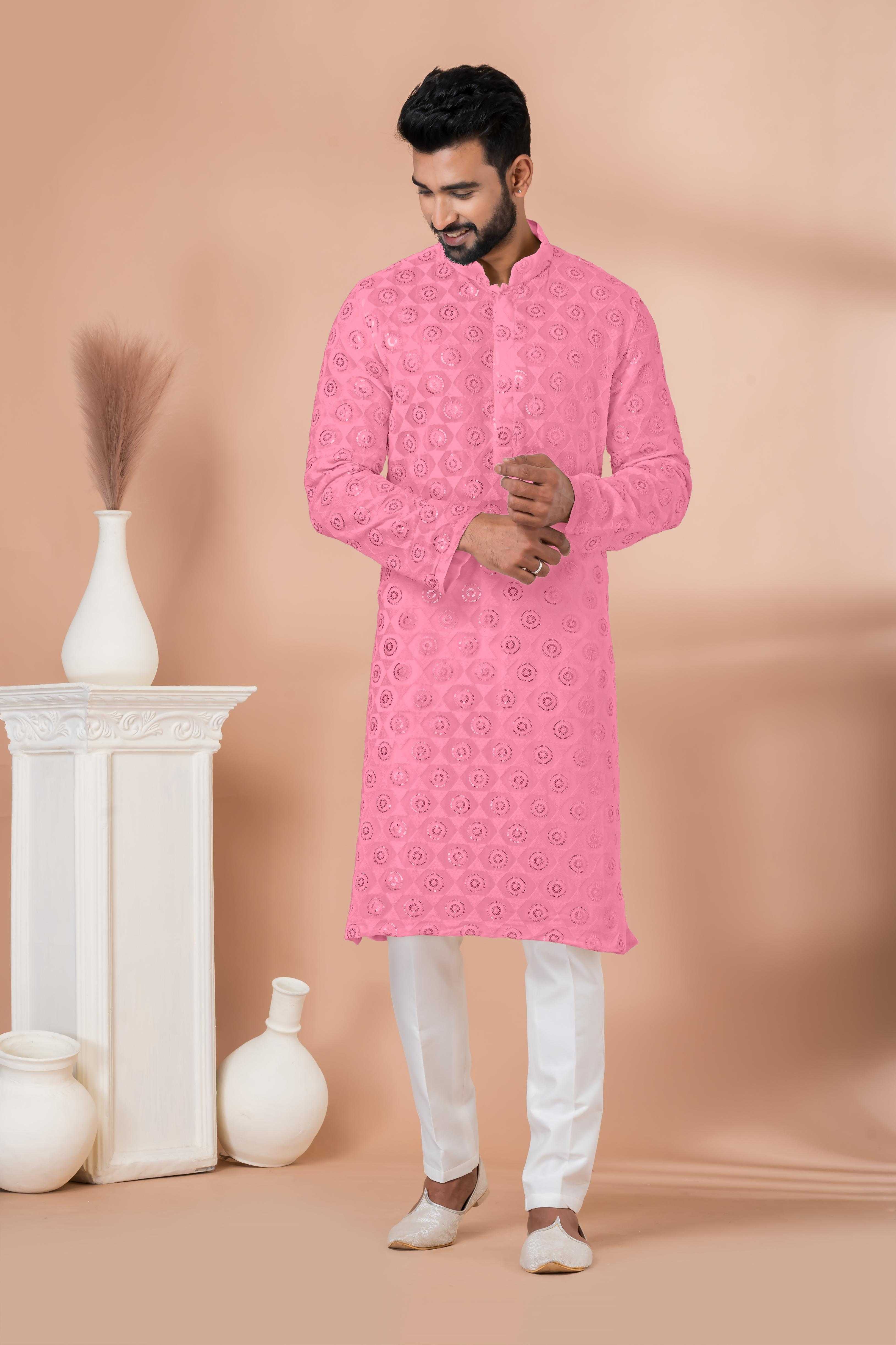 Ynf Georgette RIN223 3307 F Mens Wear Wholesale Mens Kurtas Mens Kurta Pyjama Men Wedding kurta Manufacturer