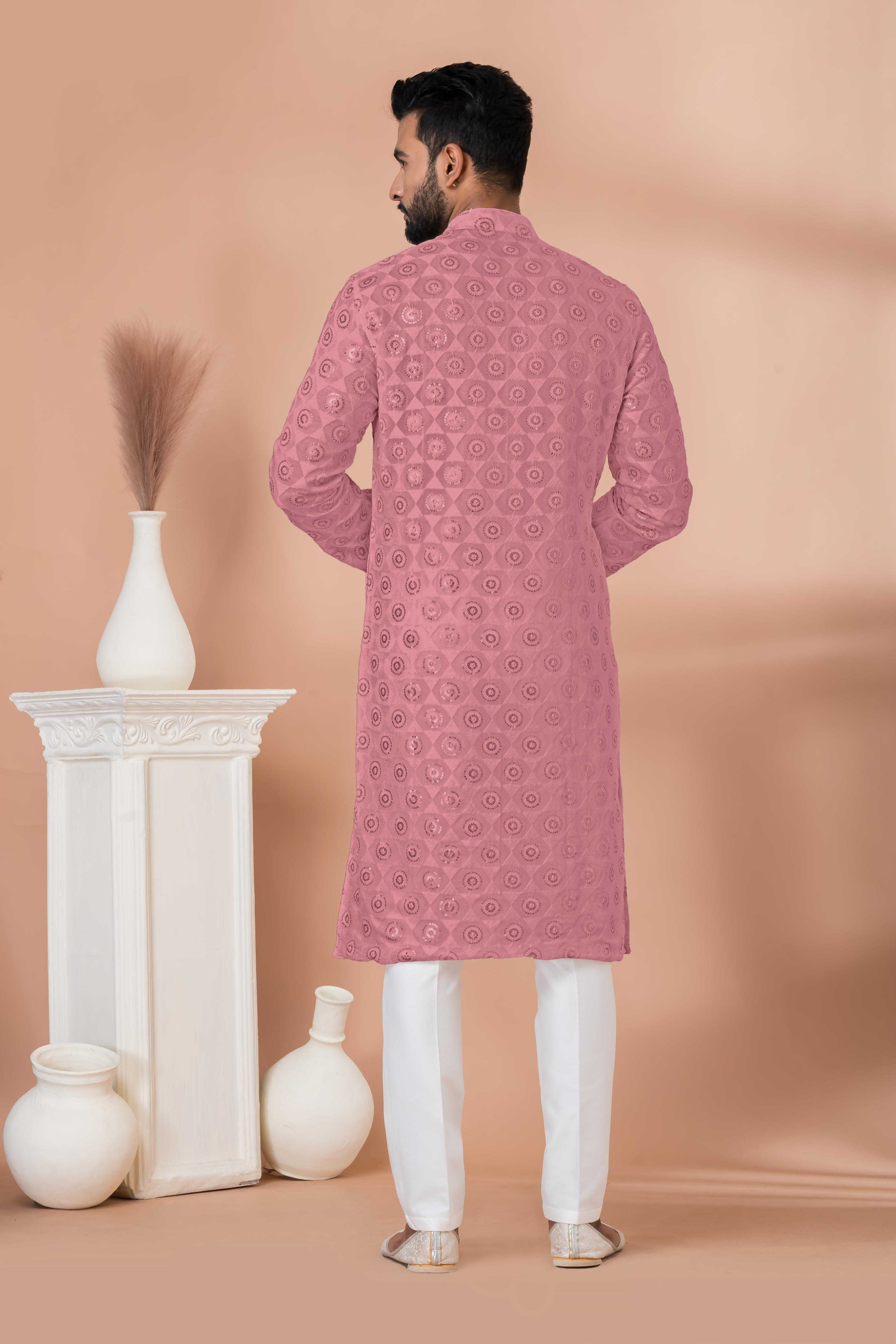 Ynf Georgette RIN223 3307 P-1 Mens Wear Wholesale Mens Kurtas Mens Kurta Pyjama Men Wedding kurta Manufacturer