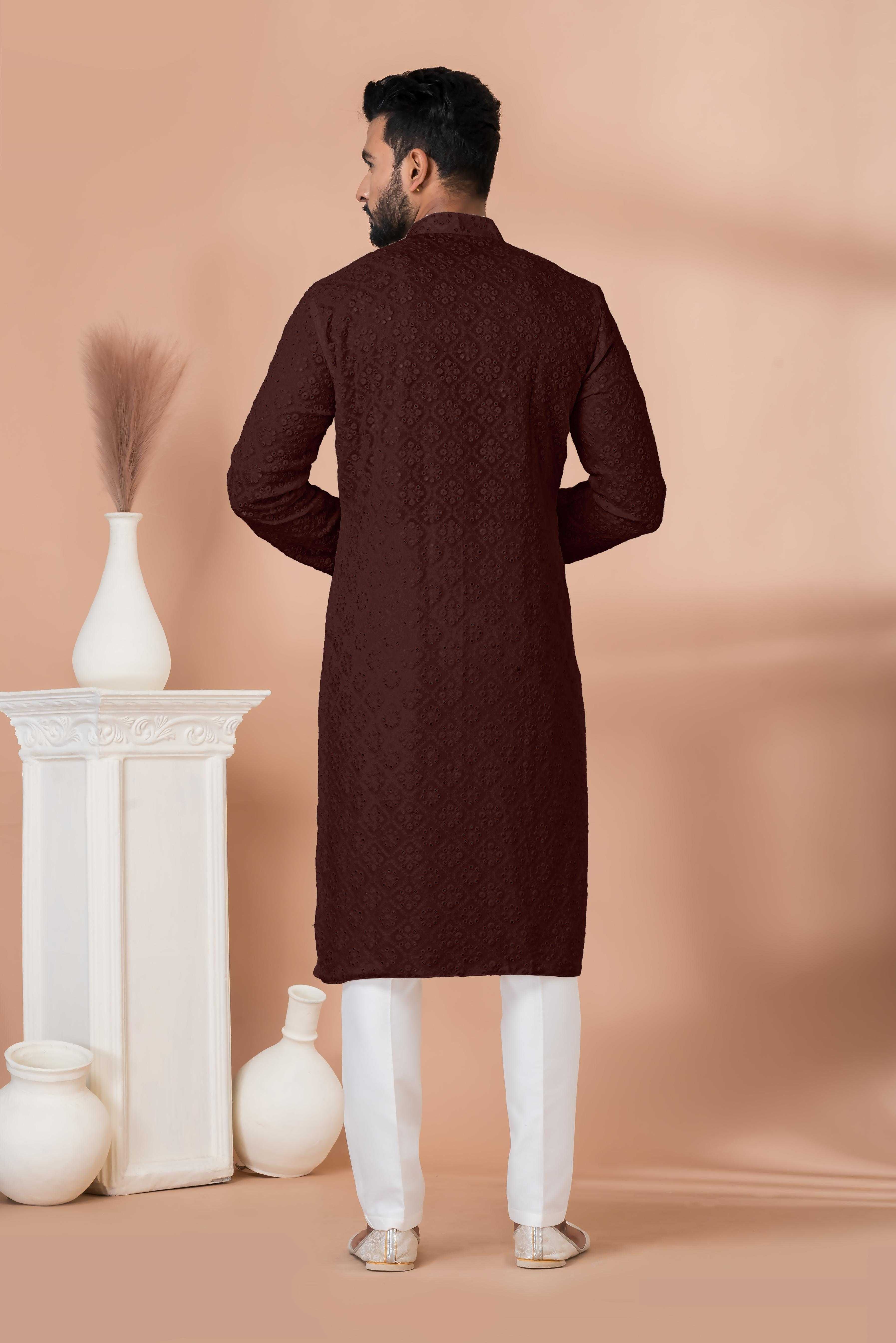 Ynf Georgette RIN223 3308 C-1 Mens Wear Wholesale Mens Kurtas Mens Kurta Pyjama Men Wedding kurta Manufacturer