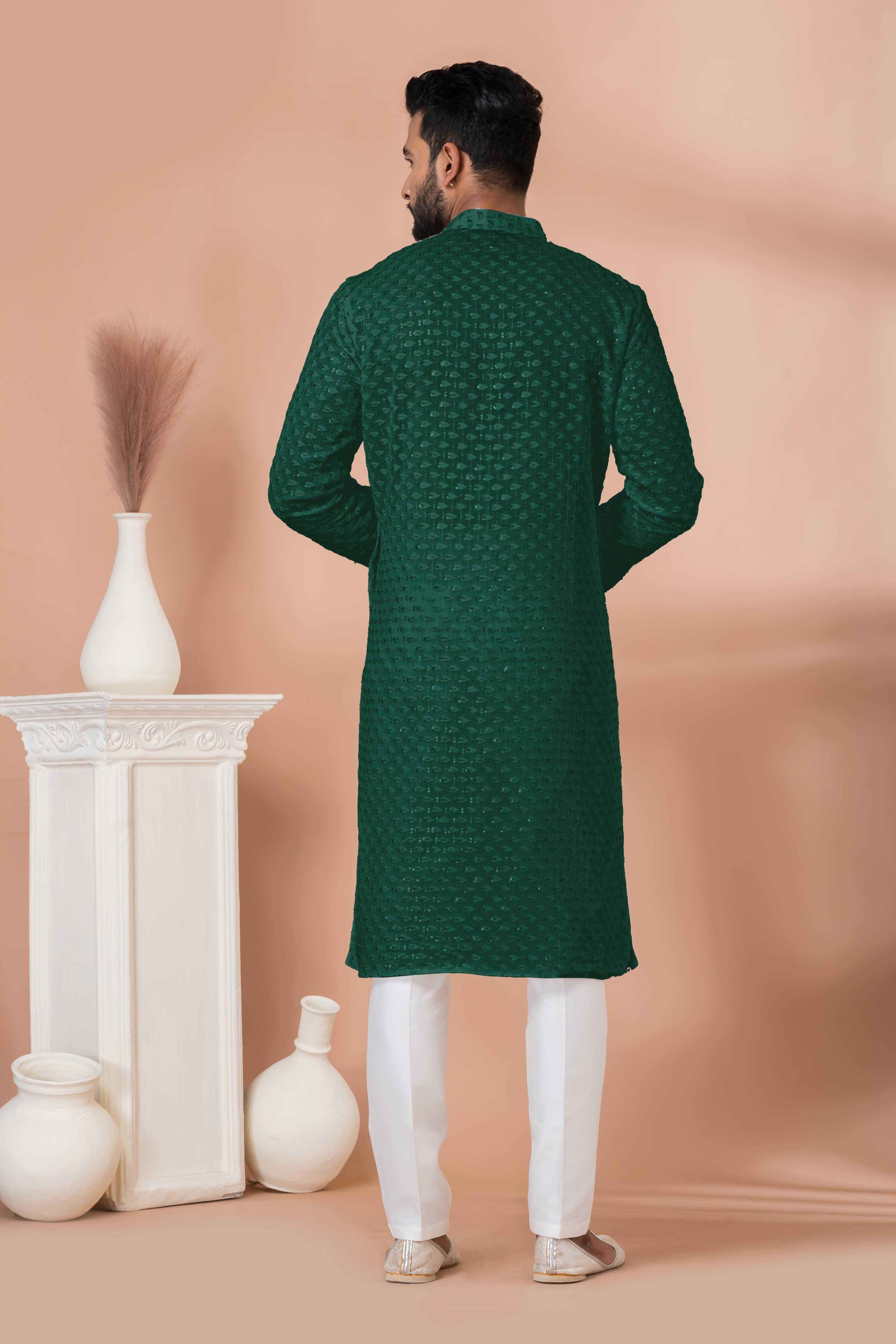 Ynf Georgette RIN223 3310R-A Mens Wear Wholesale Mens Kurtas Mens Kurta Pyjama Men Wedding kurta Manufacturer