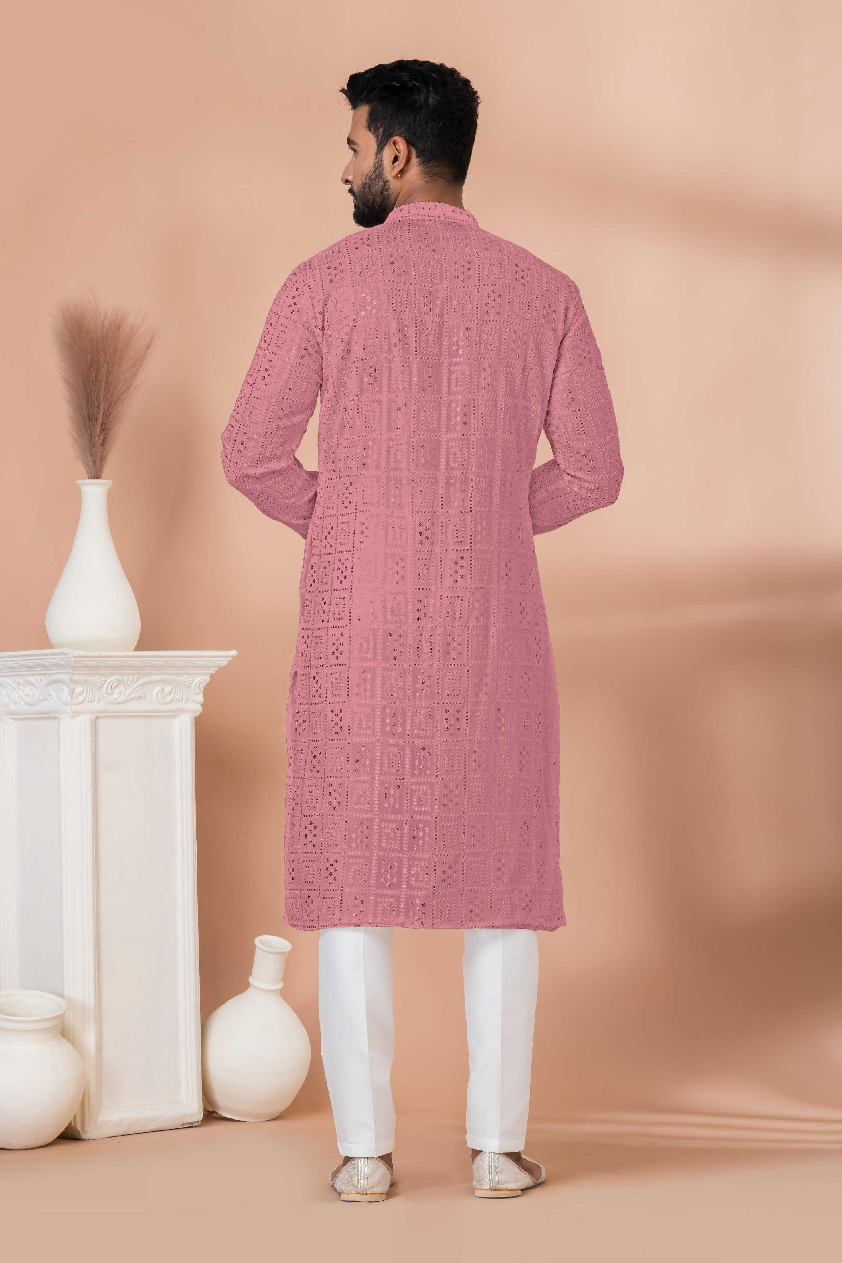 Ynf Georgette RIN223 3311P-A Mens Wear Wholesale Mens Kurtas Mens Kurta Pyjama Men Wedding kurta Manufacturer