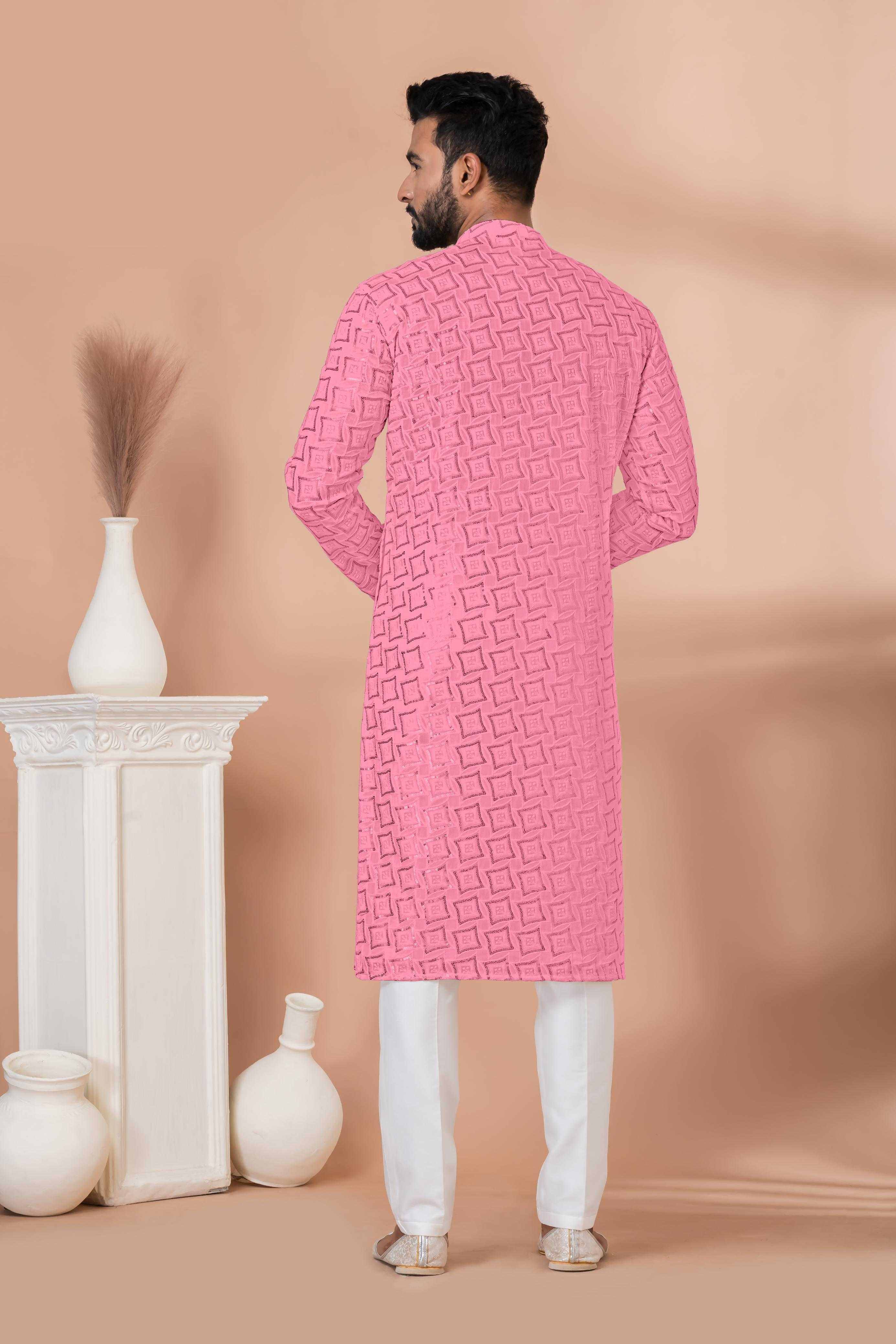 Ynf Georgette RIN223 3312F-A Mens Wear Wholesale Mens Kurtas Mens Kurta Pyjama Men Wedding kurta Manufacturer