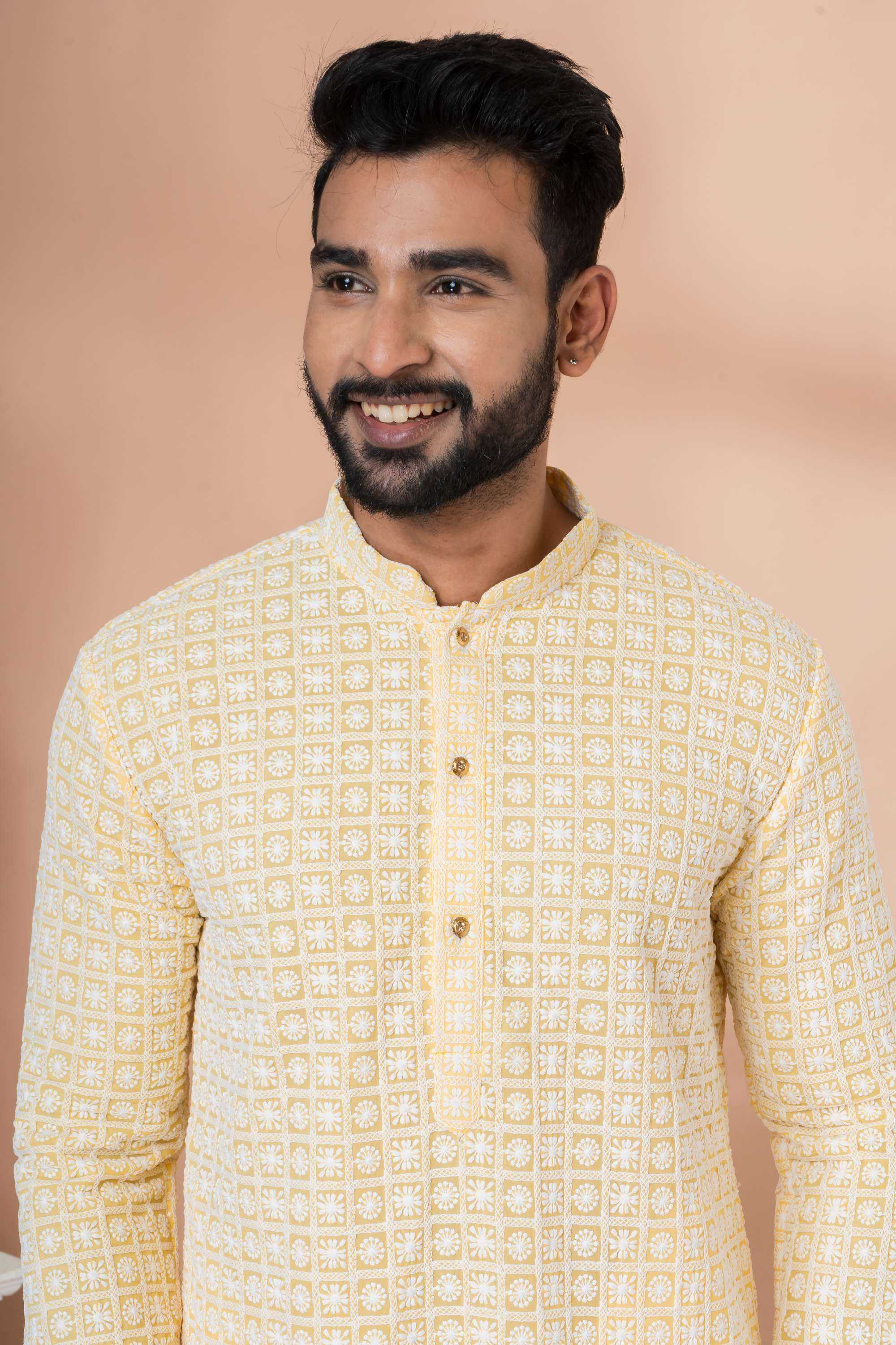 Ynf Georgette RIN223 3431B Mens Wear Wholesale Mens Kurtas Mens Kurta Pyjama Men Wedding kurta Manufacturer