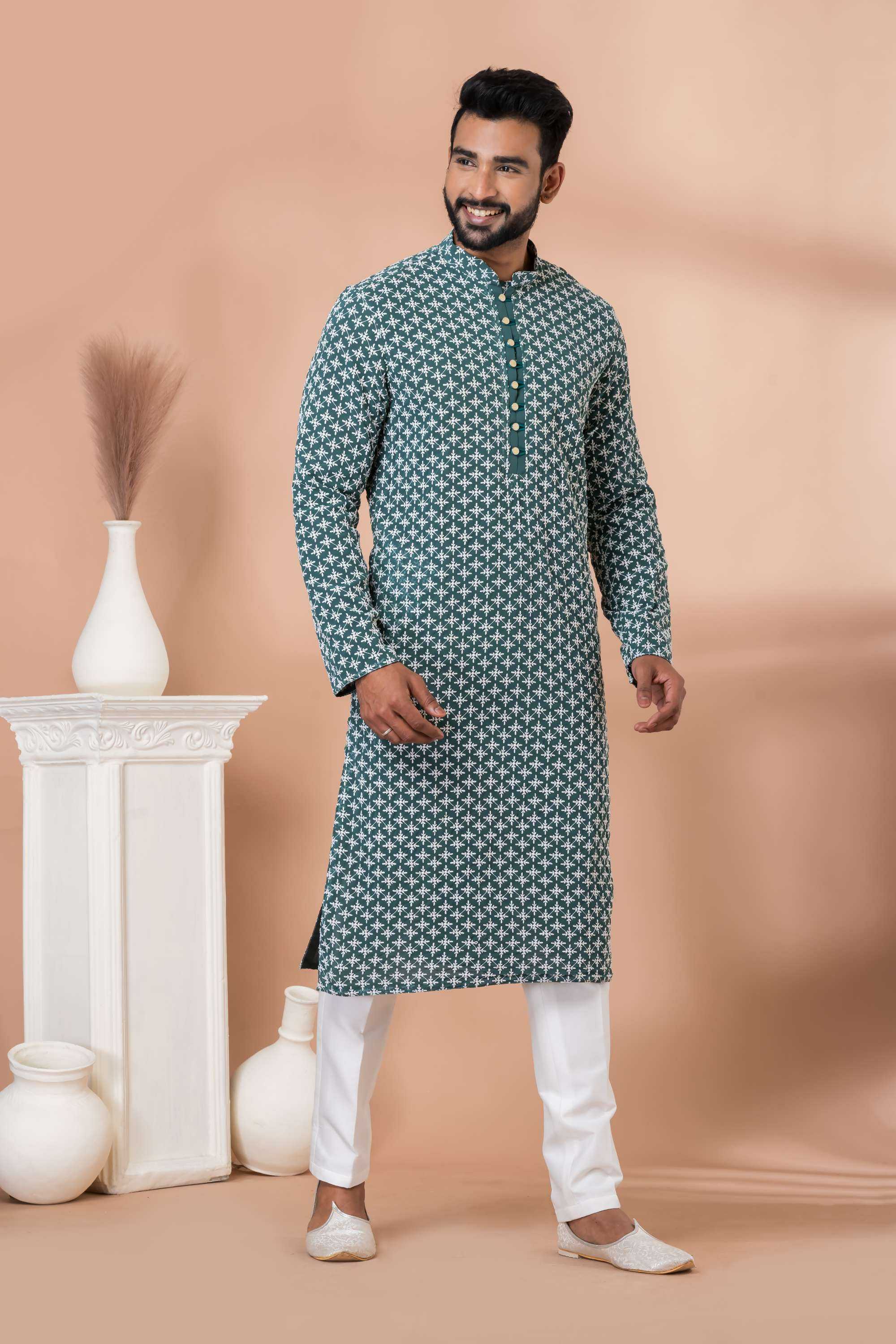 Ynf Georgette RIN223 3433B Mens Wear Wholesale Mens Kurtas Mens Kurta Pyjama Men Wedding kurta Manufacturer