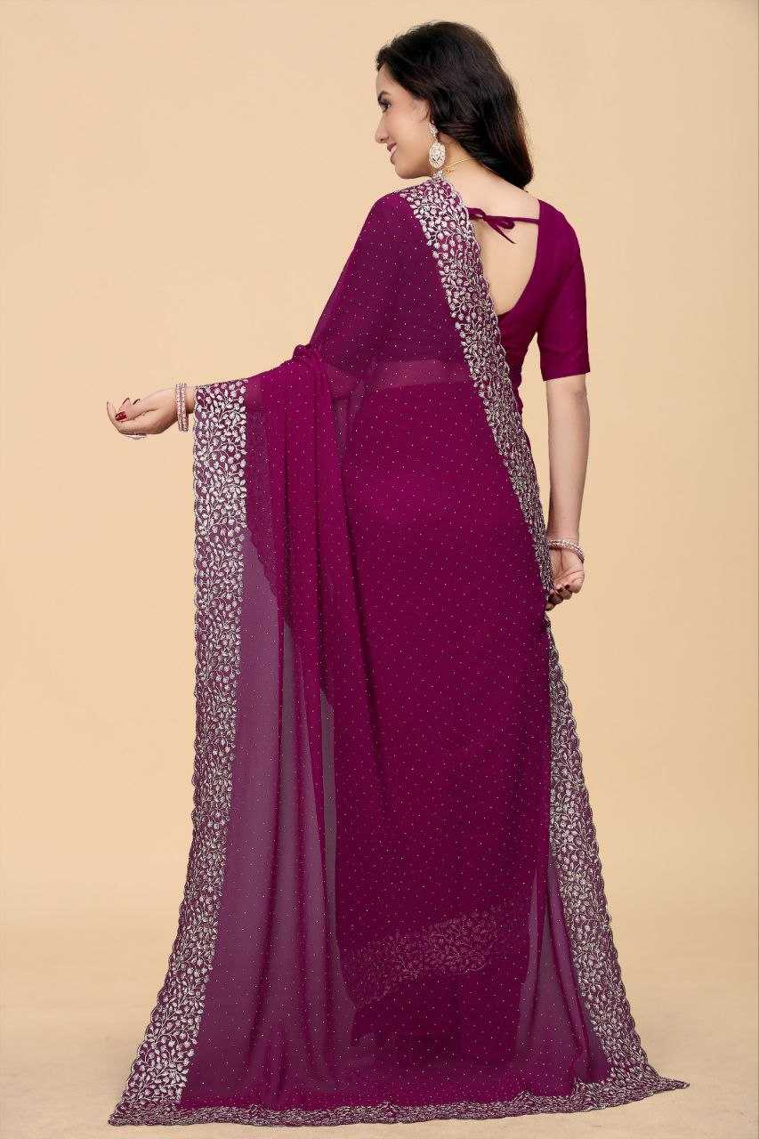 Ynf Georgette RIN226 banglory Sarees Wholesale Party Wear Sarees Fancy Sarees Embroidered Sarees Stone Work Saree Manufacturer