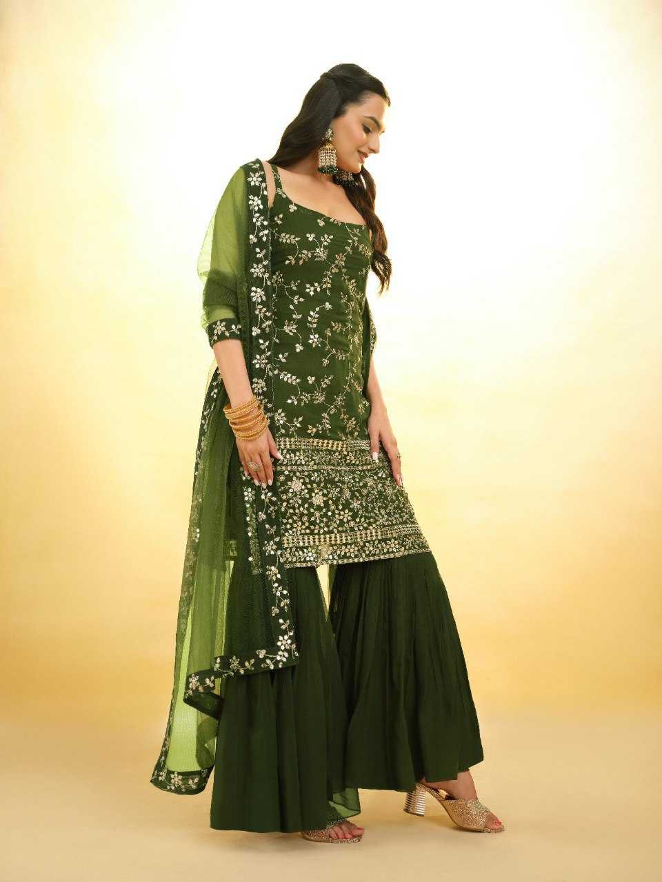 Ynf Georgette RIN228 293 Suits & Dresses Wholesale Ladies Suits Sharara Salwar Suits Embroidery Suits Party Wear Dresses Manufacturer