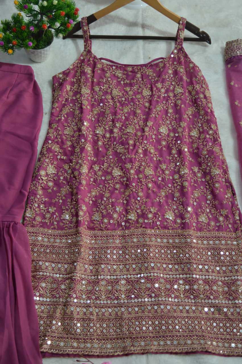 Ynf Georgette RIN228 294 Suits & Dresses Wedding Collections Festive Collections Wholesale Sharara Salwar Suits Georgette Suit Embroidered Suits Manufacturer