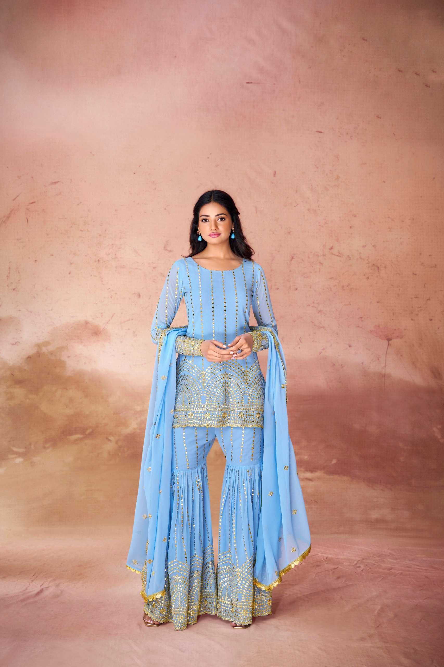 Ynf Georgette RIN228 314 Suits & Dresses Wholesale Ladies Suits Sharara Salwar Suits Embroidery Suits Wedding guest dresses Manufacturer