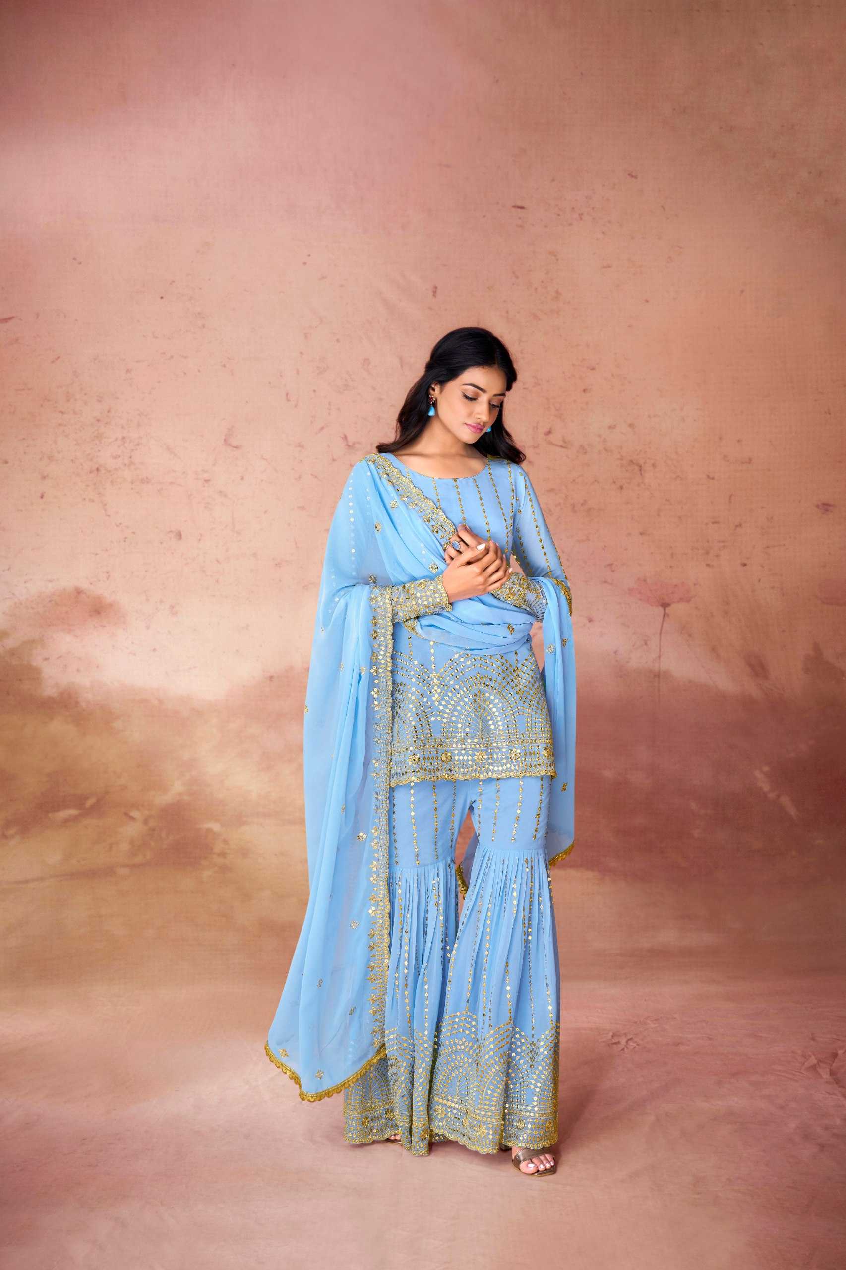 Ynf Georgette RIN228 314 Suits & Dresses Wholesale Ladies Suits Sharara Salwar Suits Embroidery Suits Wedding guest dresses Manufacturer