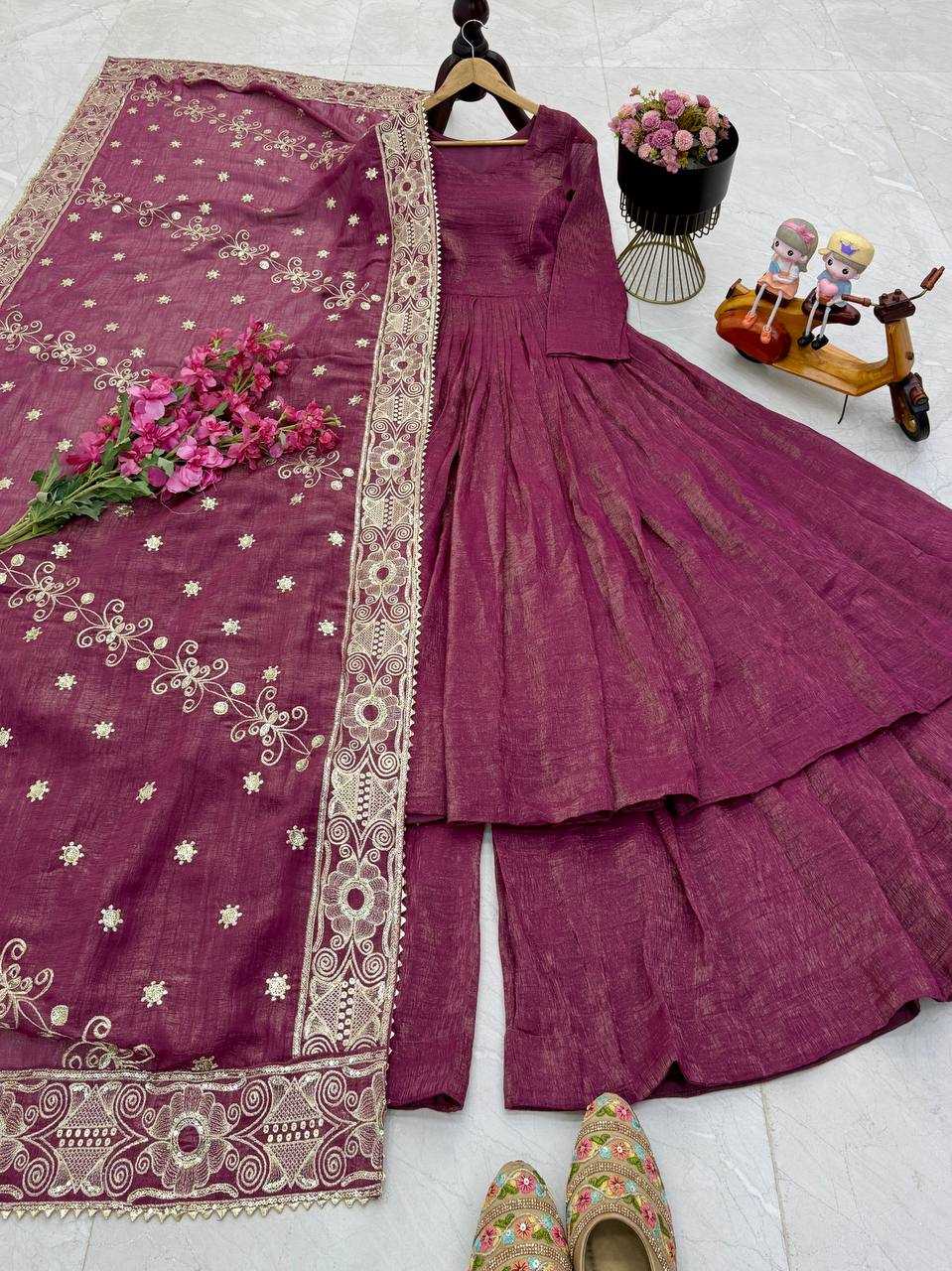 Ynf Gold Plated KESH158 RAKHI Suits & Dresses Wedding Collections Festive Collections Wholesale Sharara Salwar Suits Designer Suits Wedding Outfits Manufacturer