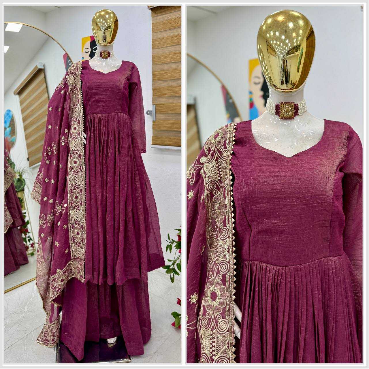 Ynf Gold Plated KESH158 RAKHI Suits & Dresses Wedding Collections Festive Collections Wholesale Sharara Salwar Suits Designer Suits Wedding Outfits Manufacturer
