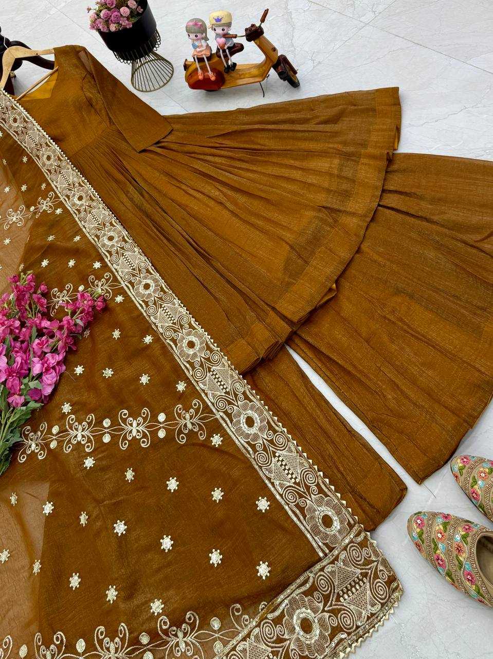 Ynf Gold Plated KESH158 RAKHI Suits & Dresses Wedding Collections Festive Collections Wholesale Sharara Salwar Suits Designer Suits Wedding Outfits Manufacturer