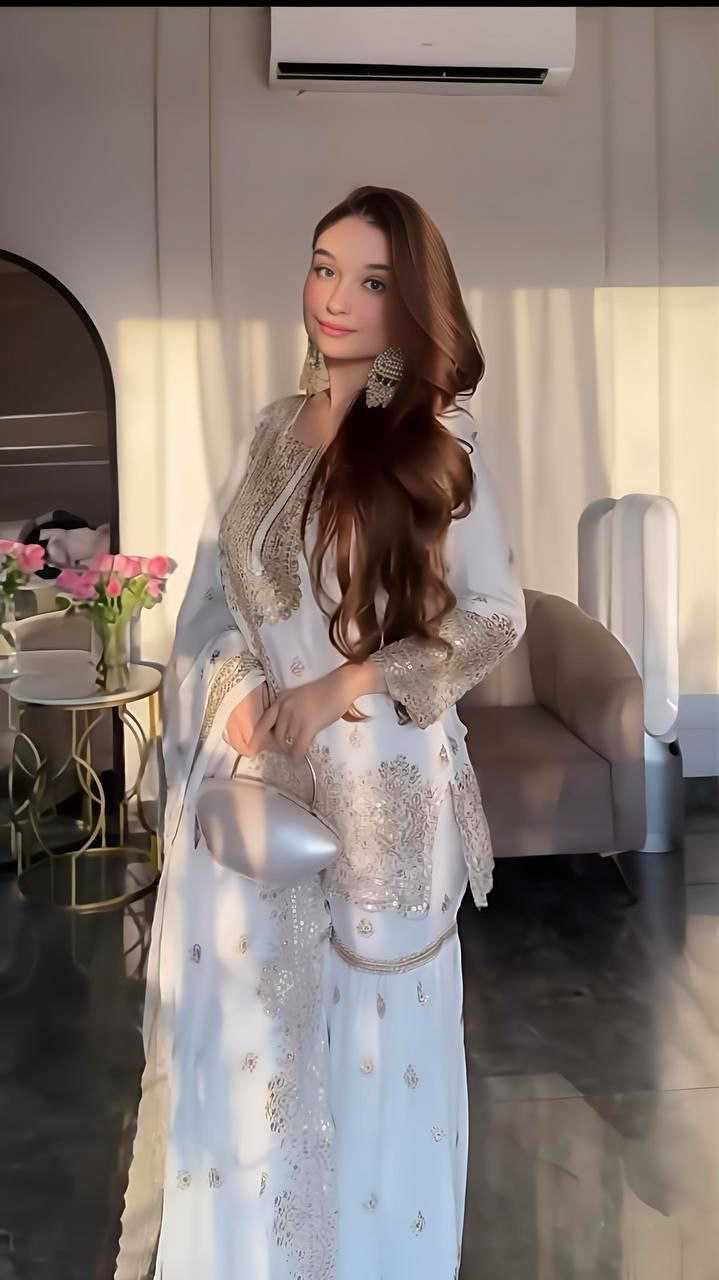 Ynf Heavy Chinnon Silk KESH158 10093 Suits & Dresses Wedding Collections Festive Collections Wholesale Sharara Salwar Suits Embroidery Suits Ladies Silk Suit Manufacturer