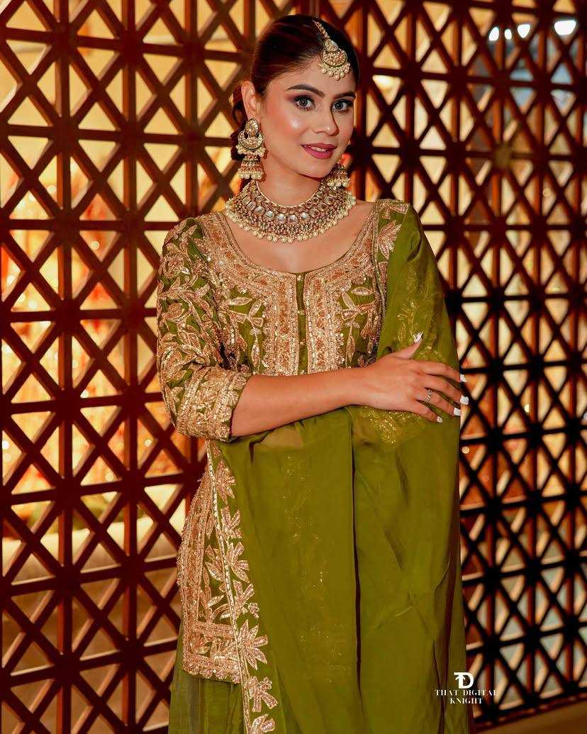 Ynf Heavy Chinnon Silk KESH158 10095 Suits & Dresses Wedding Collections Festive Collections Wholesale Sharara Salwar Suits Ladies Silk Suit Designer Suits Manufacturer