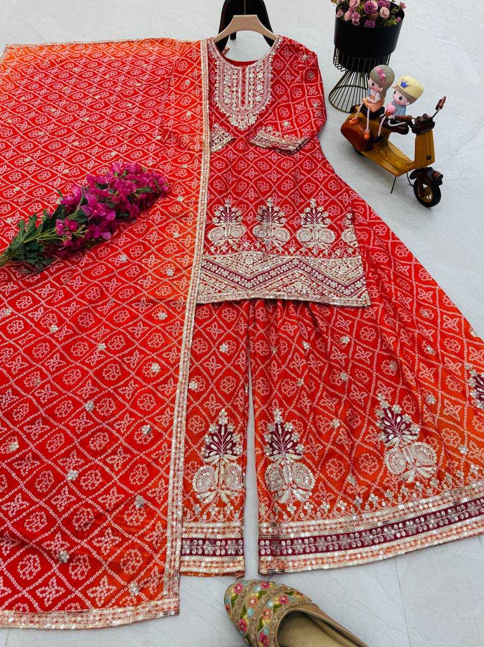Ynf Heavy Chinnon Silk KESH158 9011 Suits & Dresses Wedding Collections Festive Collections Wholesale Sharara Salwar Suits Ladies Silk Suit Wedding Outfits Manufacturer