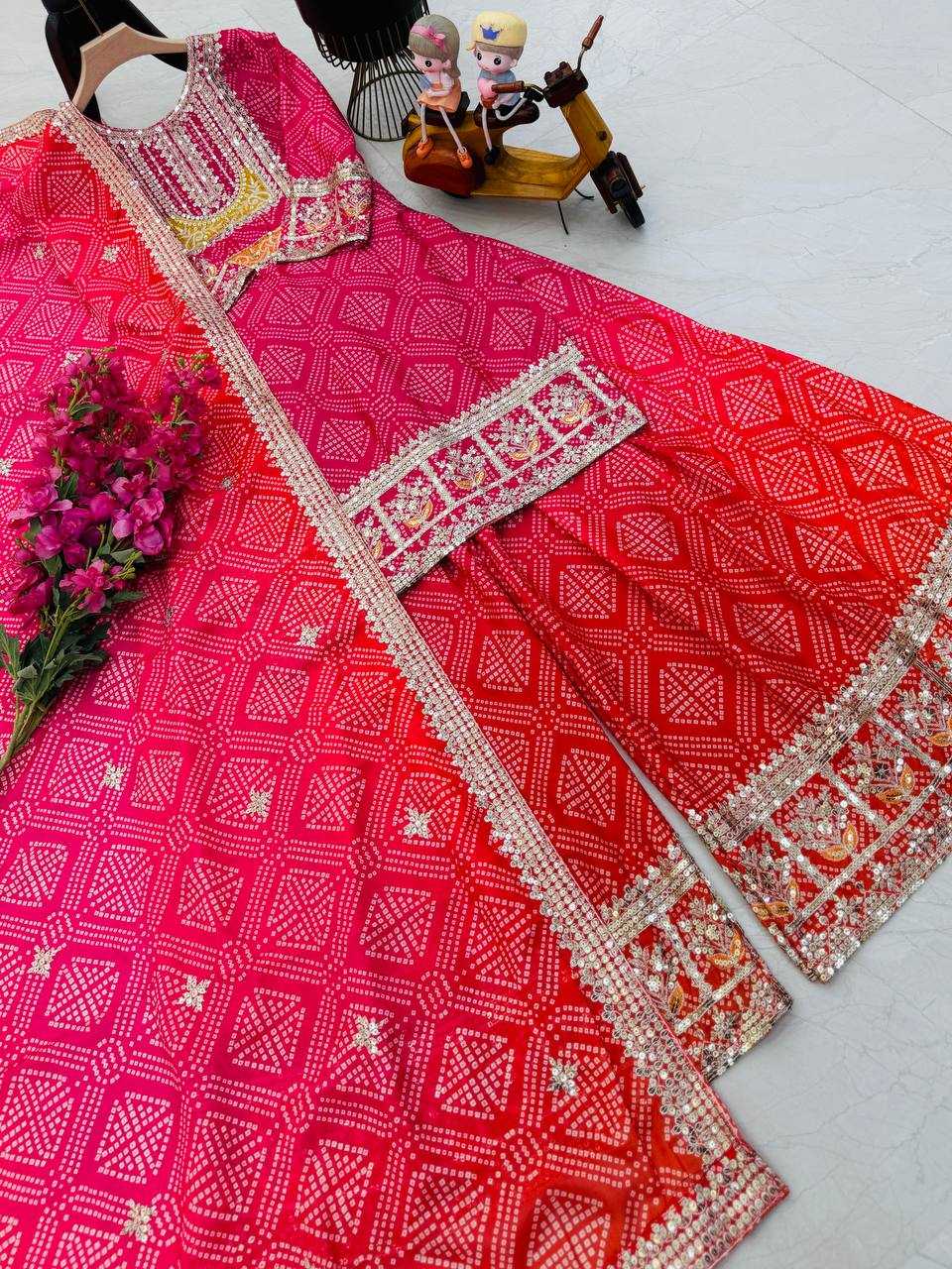 Ynf Heavy Chinnon Silk KESH158 9011 Suits & Dresses Wedding Collections Festive Collections Wholesale Sharara Salwar Suits Ladies Silk Suit Wedding Outfits Manufacturer