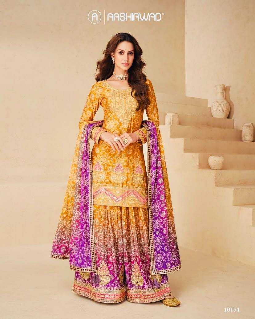 Ynf Heavy Chinnon Silk KESH158 9011 Suits & Dresses Wedding Collections Festive Collections Wholesale Sharara Salwar Suits Ladies Silk Suit Wedding Outfits Manufacturer