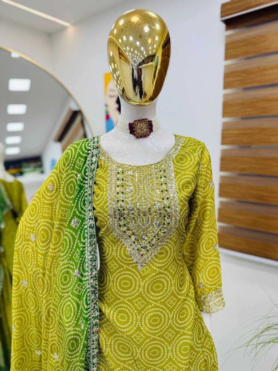 Ynf Heavy Chinnon Silk KESH158 9011 Suits & Dresses Wedding Collections Festive Collections Wholesale Sharara Salwar Suits Ladies Silk Suit Wedding Outfits Manufacturer