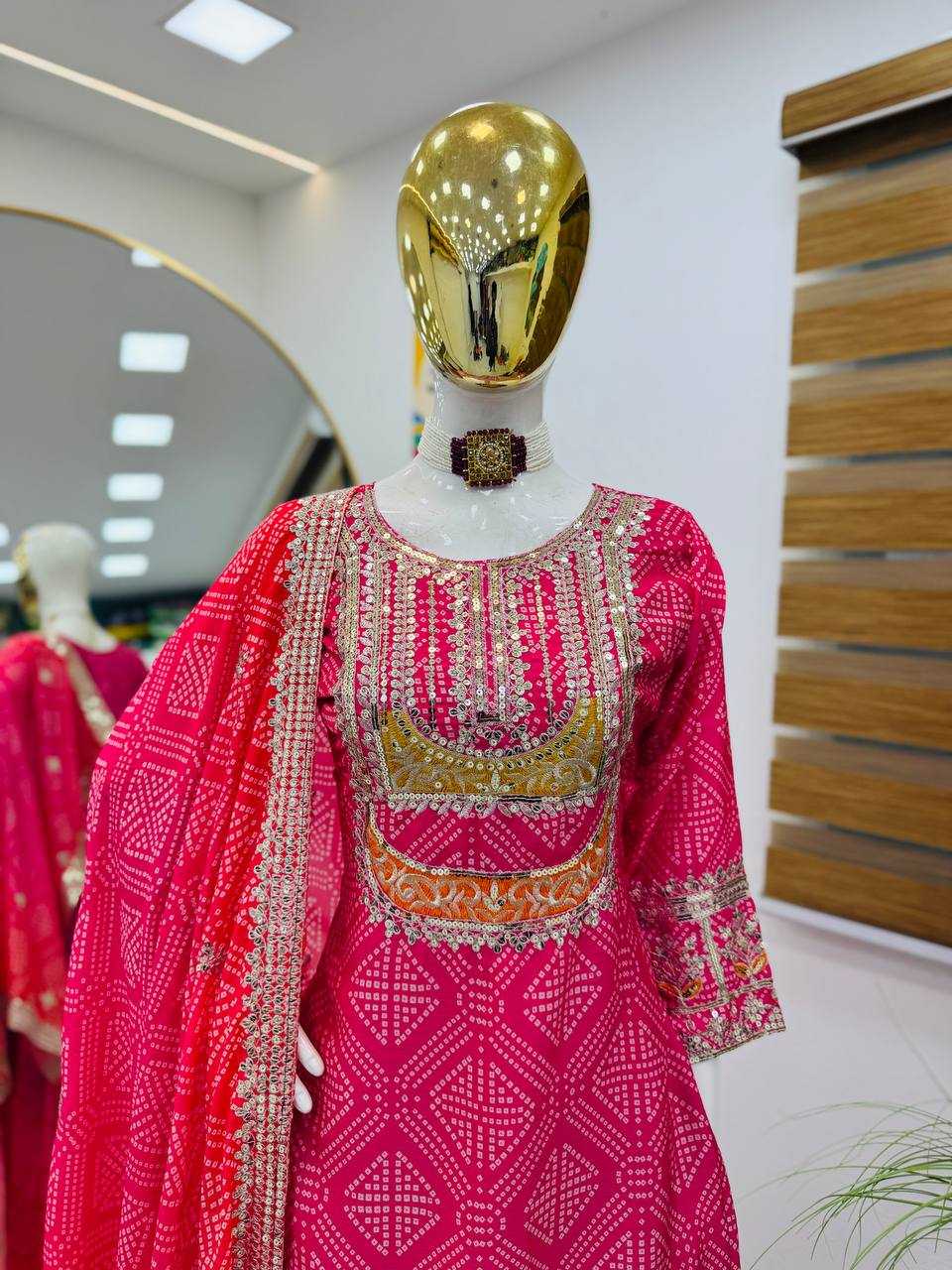 Ynf Heavy Chinnon Silk KESH158 9011 Suits & Dresses Wedding Collections Festive Collections Wholesale Sharara Salwar Suits Ladies Silk Suit Wedding Outfits Manufacturer