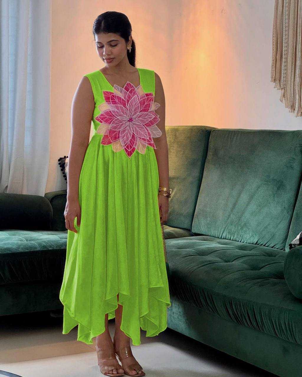 Ynf Heavy Parampara KESH496 519 Kurti Wholesale Sleeveless Kurtis Ruffle Kurtis Manufacturer