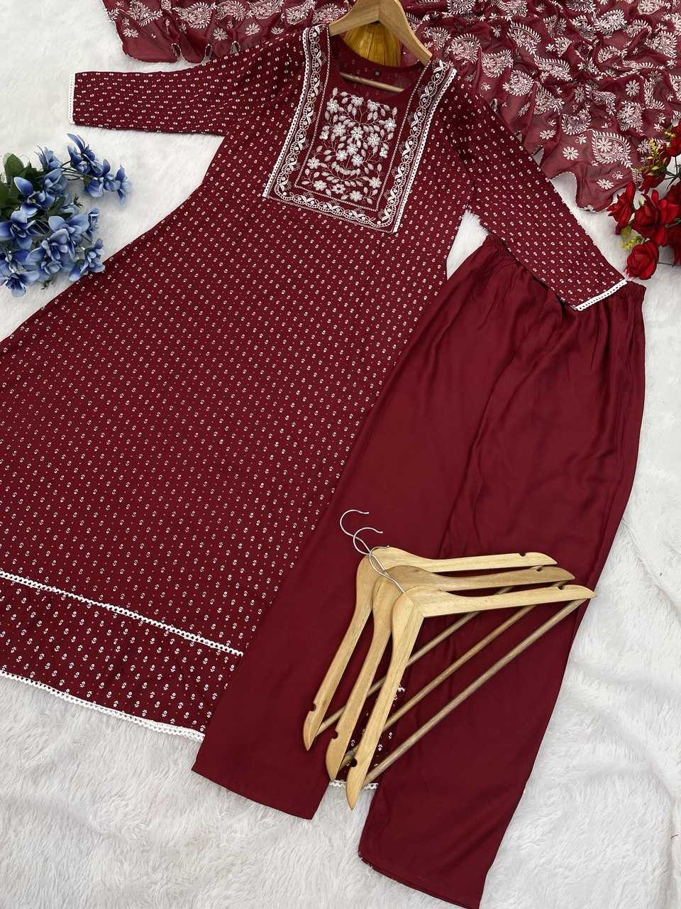 Ynf Heavy Rayon KESH510 1105 Suits & Dresses Plus Size Collections Wholesale Embroidery Suits Party wear suits Manufacturer