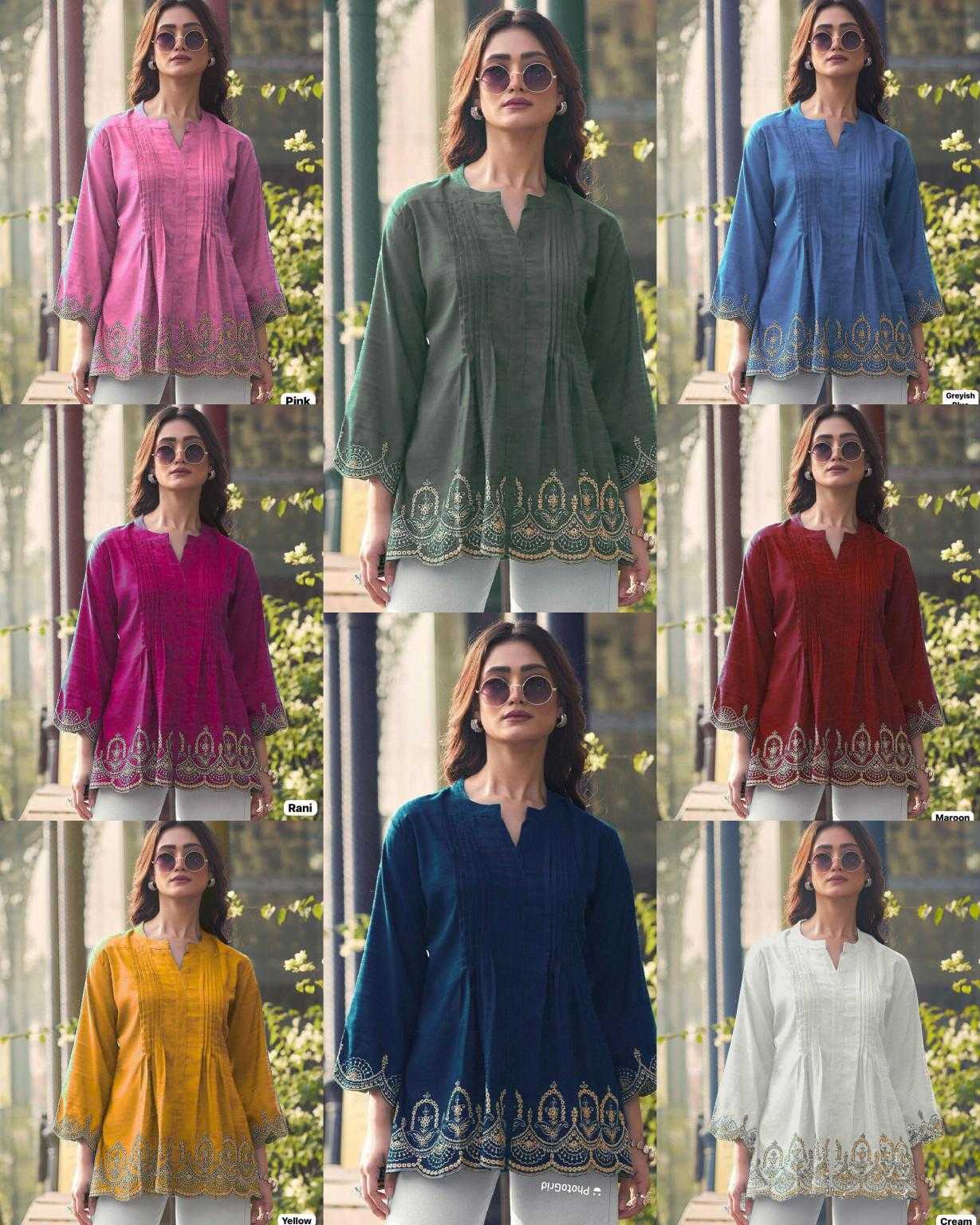 Ynf Heavy Rayon RIN190 ff Setwise Collections Wholesale Kurtis Catalogs Manufacturer