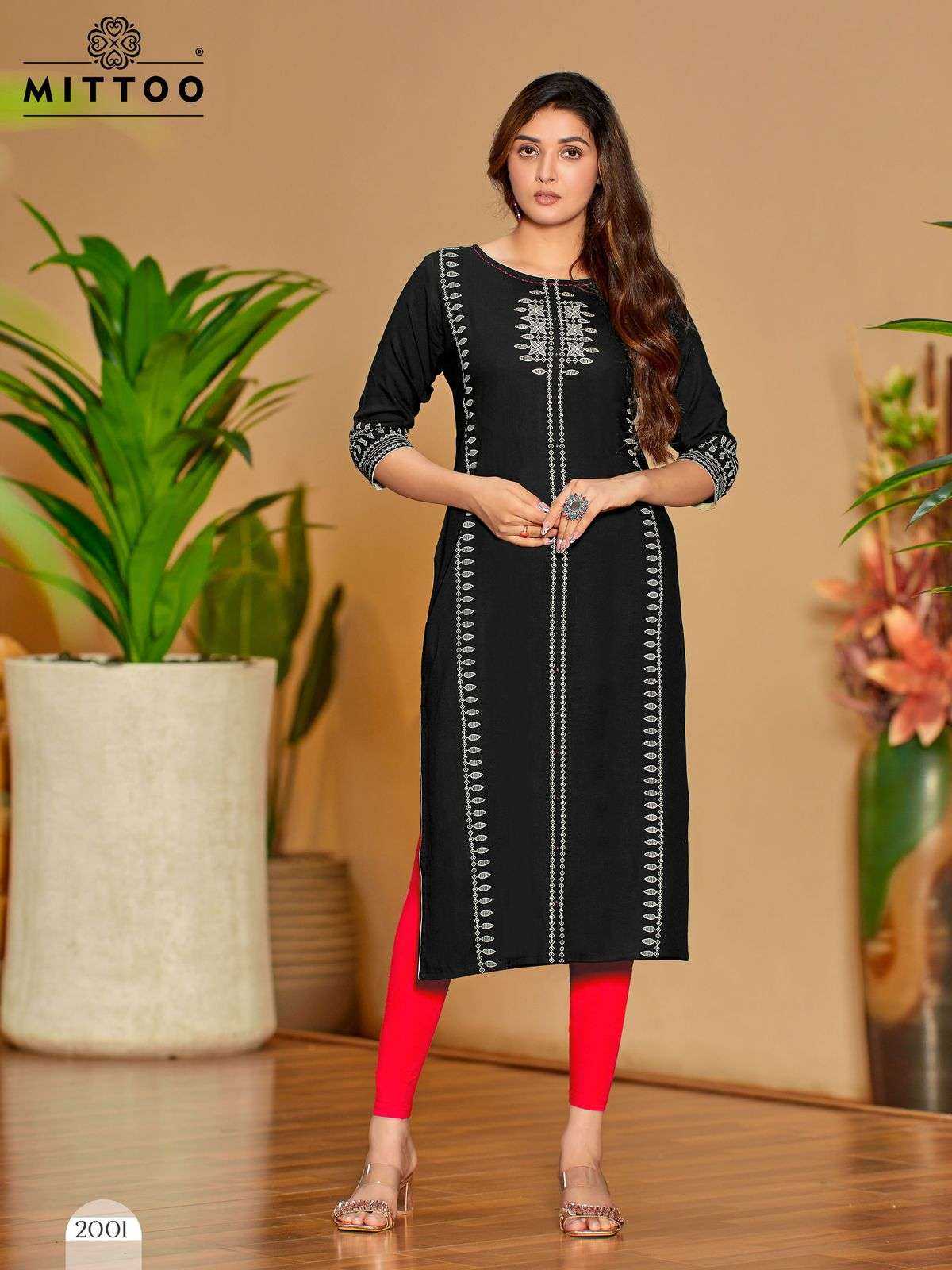 Ynf Heavy Rayon RIN190 MITTOO-Saayra Setwise Collections Wholesale Kurtis Catalogs Manufacturer