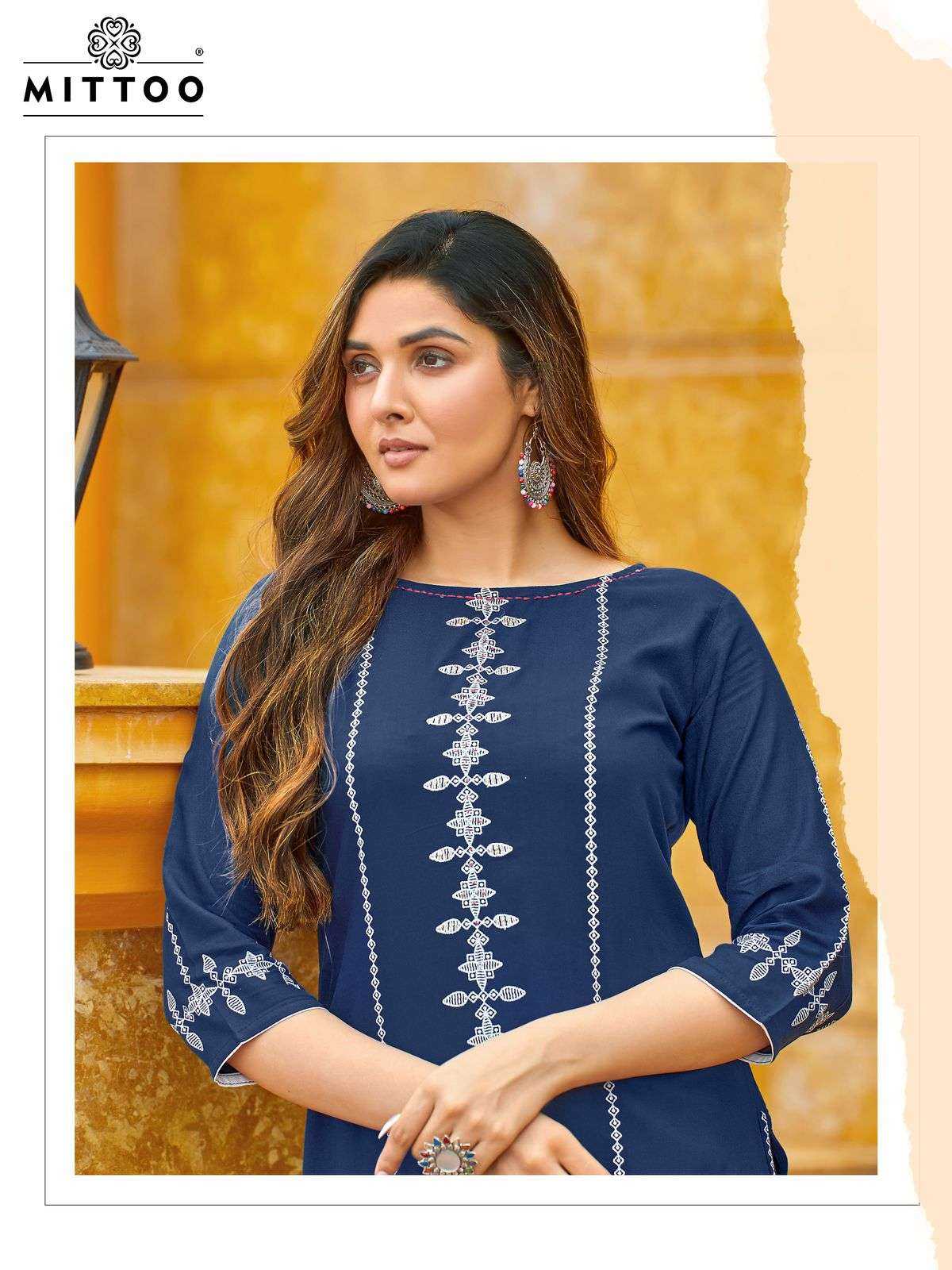 Ynf Heavy Rayon RIN190 MITTOO-Saayra Setwise Collections Wholesale Kurtis Catalogs Manufacturer