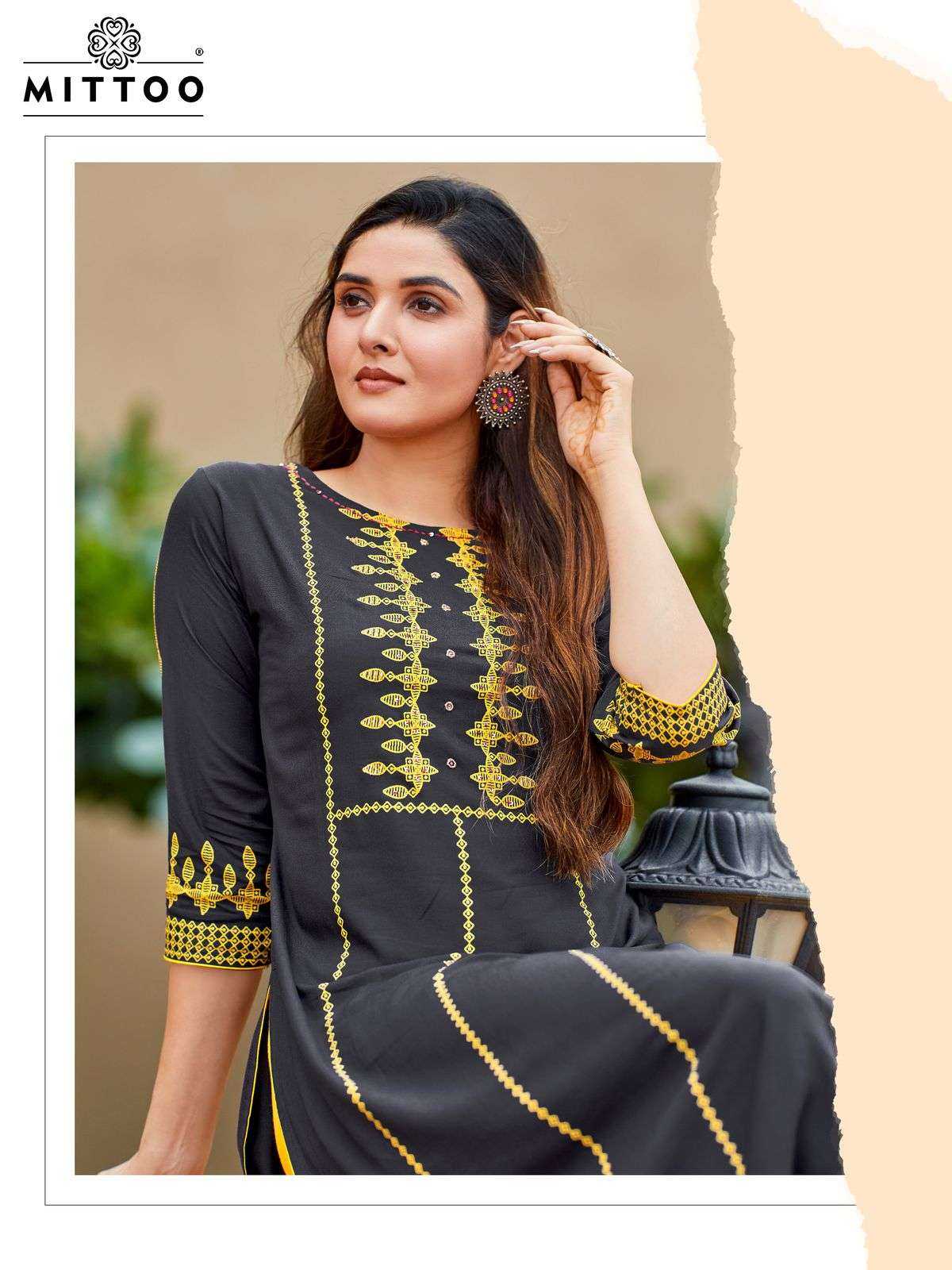 Ynf Heavy Rayon RIN190 MITTOO-Saayra Setwise Collections Wholesale Kurtis Catalogs Manufacturer