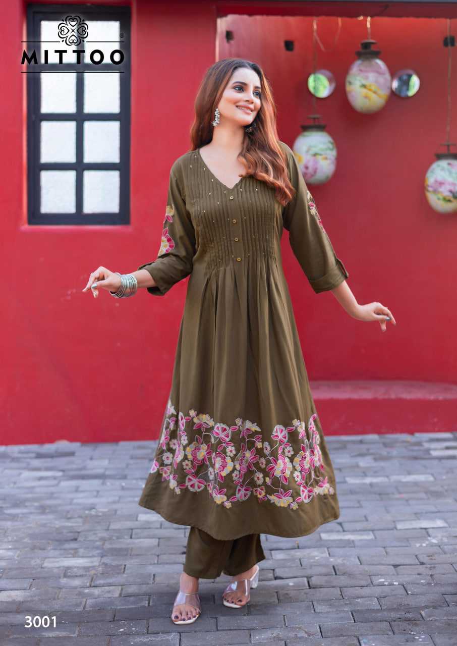 Ynf Heavy Rayon RIN190 MITTOO Tanvika Setwise Collections Wholesale Gowns Catalogs Manufacturer