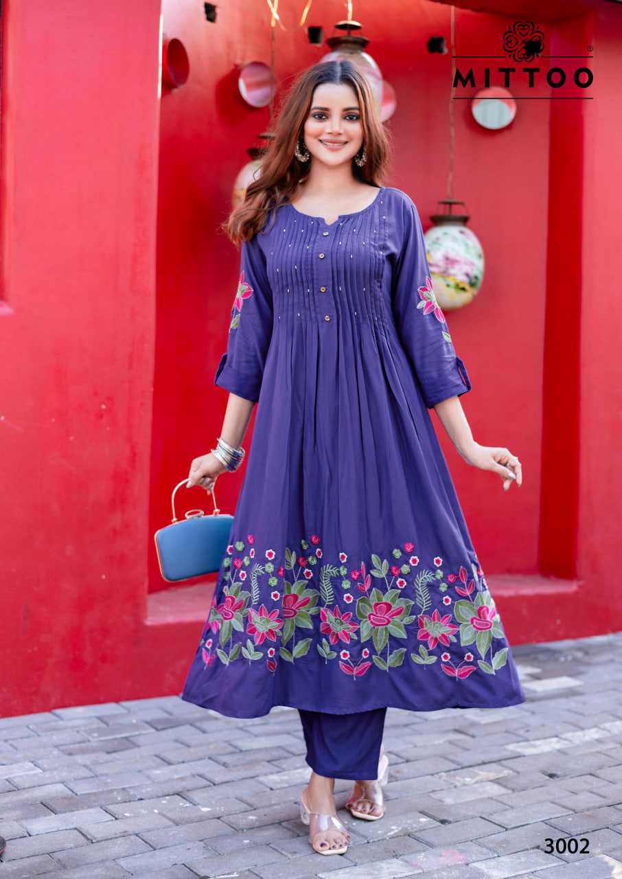 Ynf Heavy Rayon RIN190 MITTOO Tanvika Setwise Collections Wholesale Gowns Catalogs Manufacturer