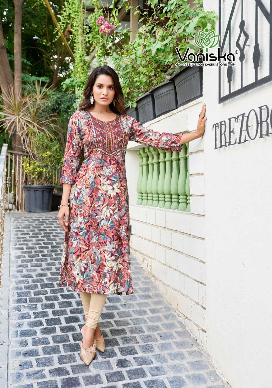 Ynf Heavy Rayon RIN190 VANISKA Charming Vol-2 Setwise Collections Wholesale Kurtis Catalogs Manufacturer